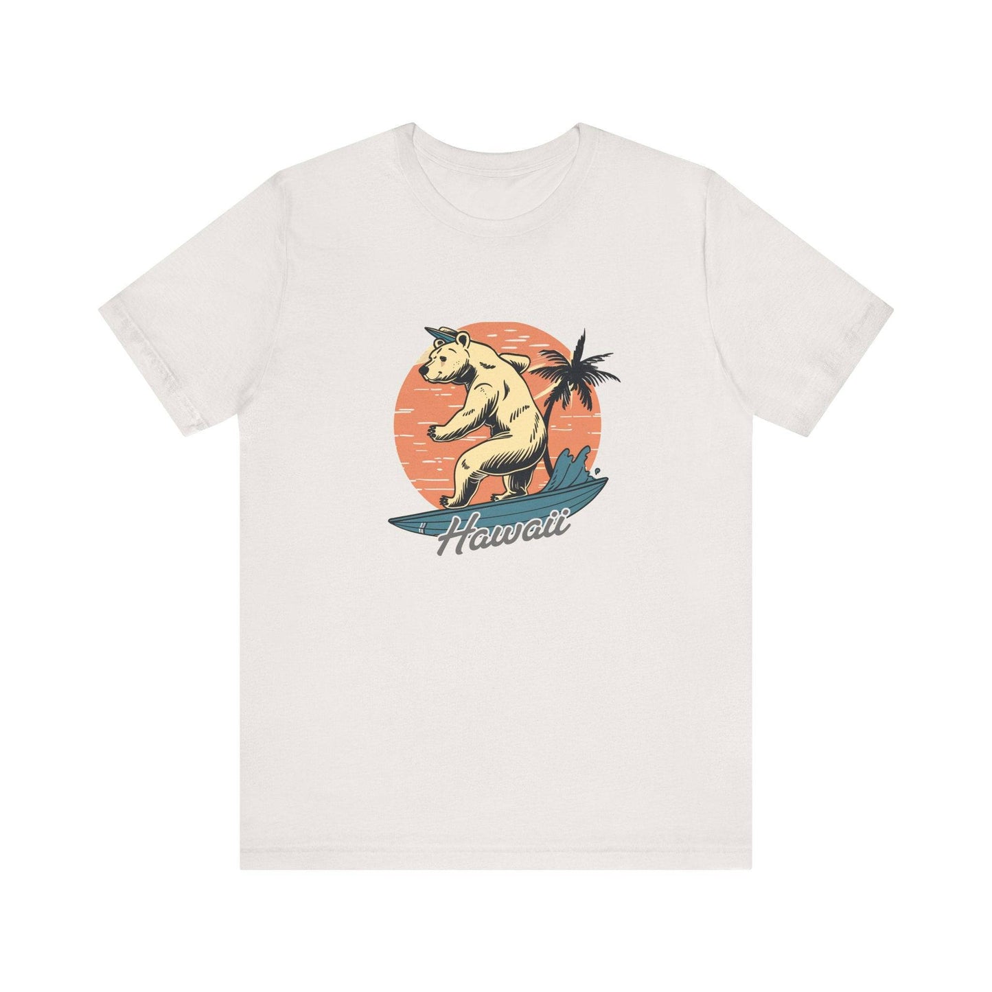 Hawaii Surfing Bear T-Shirt - Fun Tropical Design - Goateez Style