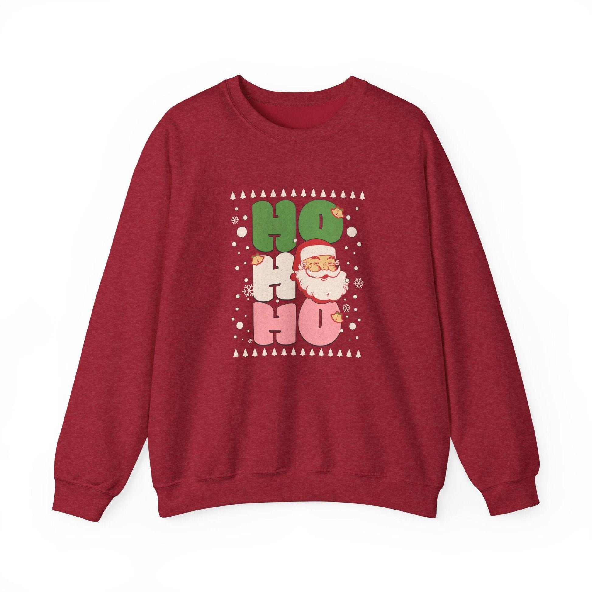 Ho Ho Ho Santa Sweatshirt - Fun Retro Christmas Design - Goateez Style
