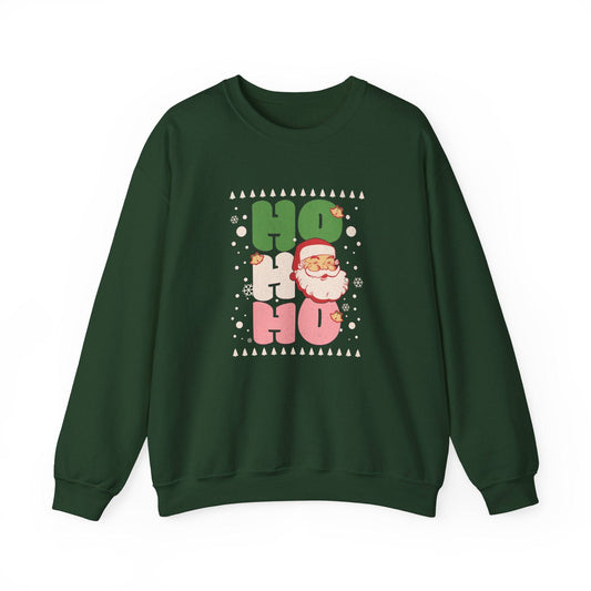Ho Ho Ho Santa Sweatshirt - Fun Retro Christmas Design - Goateez Style