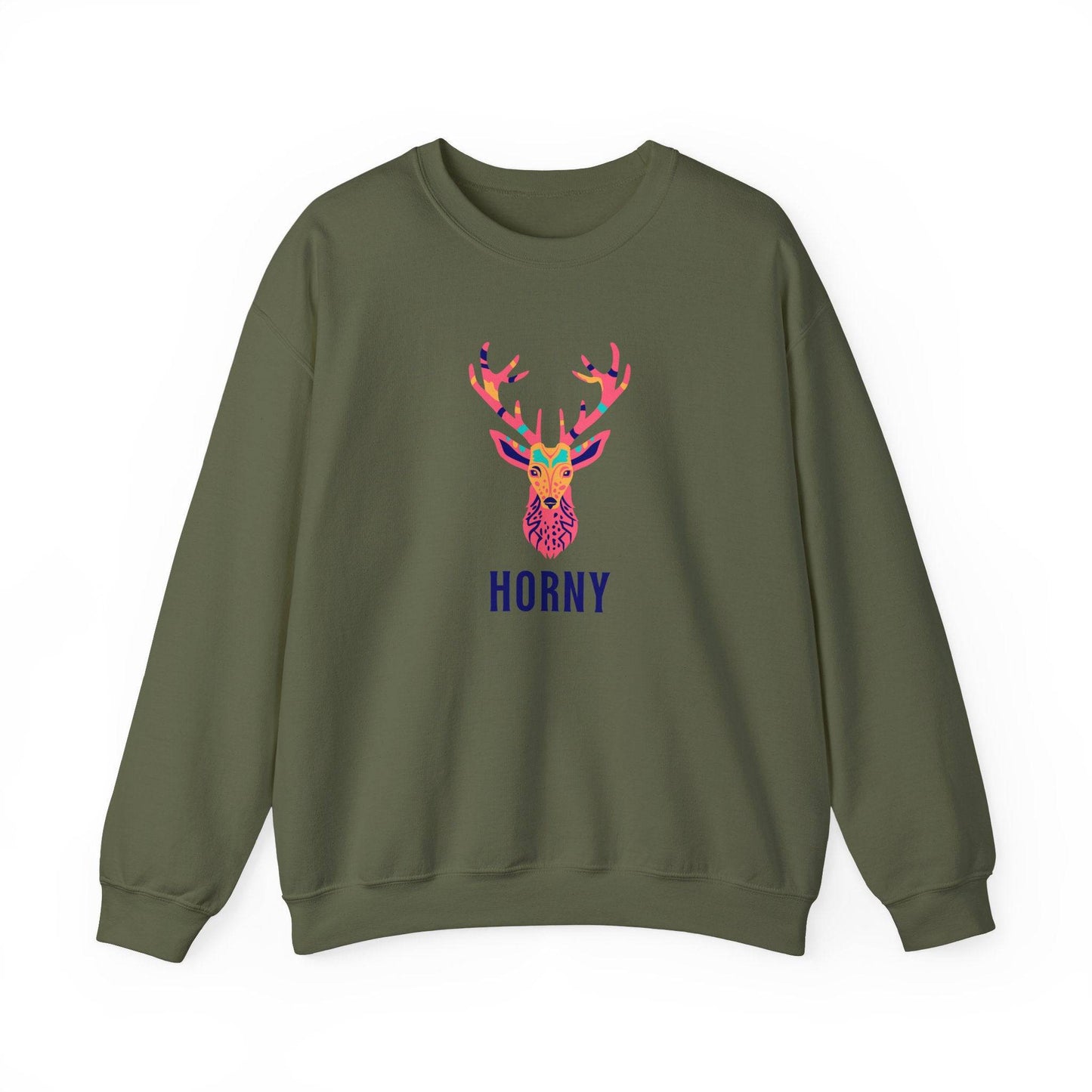 Horny Deer - Fun and Bold Sweatshirt - Goateez Style