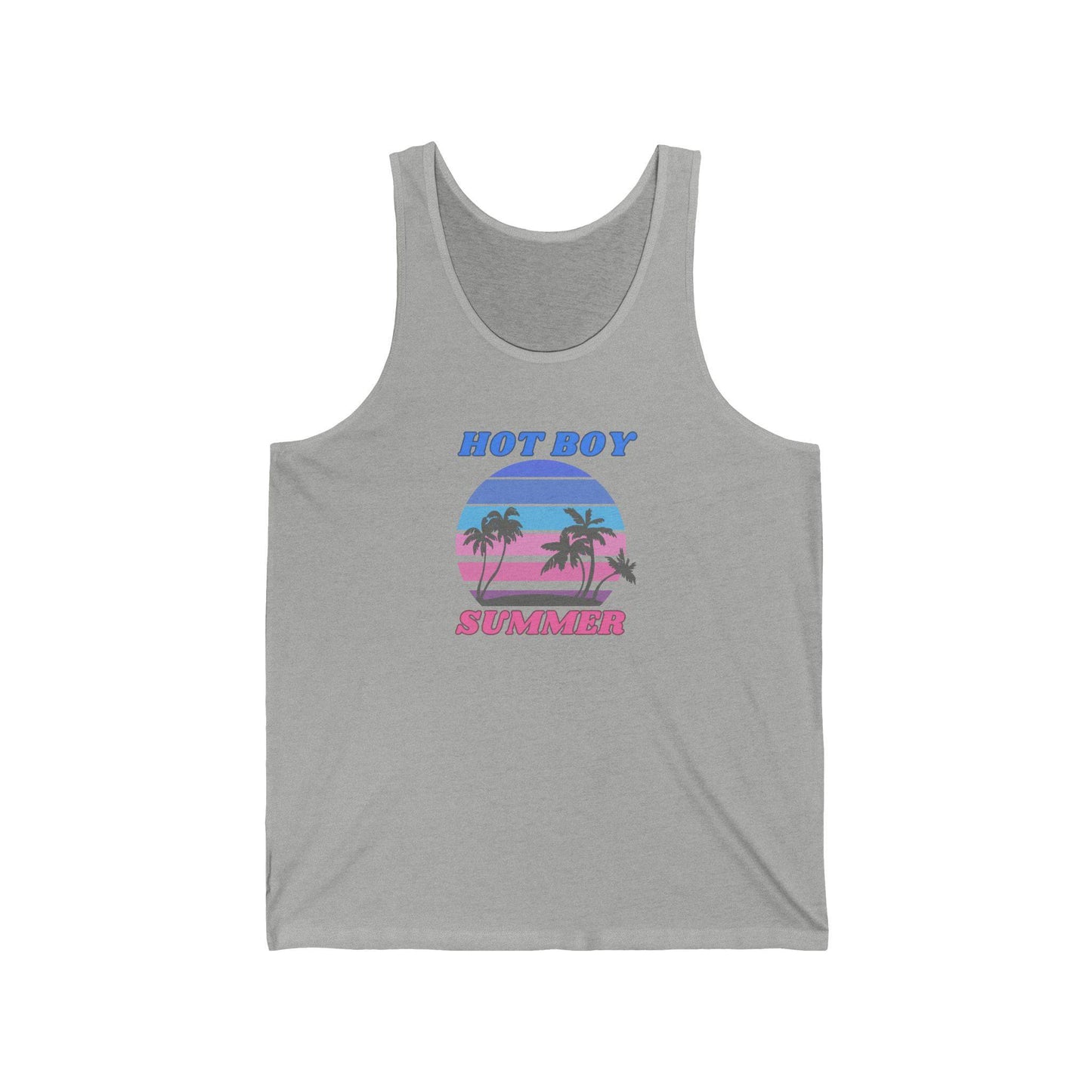 Hot Boy Summer Tank Top - Retro Sunset Pride Beachwear - Goateez Style