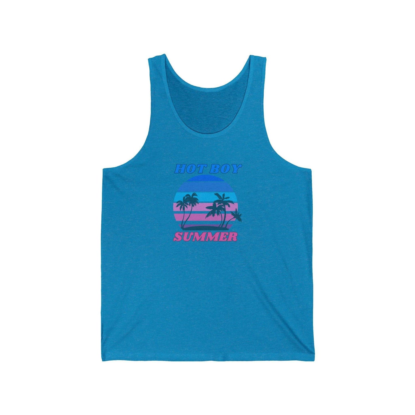 Hot Boy Summer Tank Top - Retro Sunset Pride Beachwear - Goateez Style