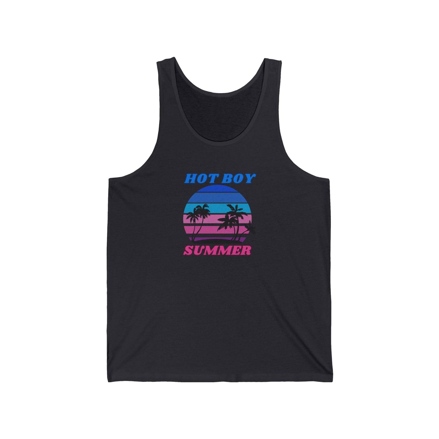 Hot Boy Summer Tank Top - Retro Sunset Pride Beachwear - Goateez Style