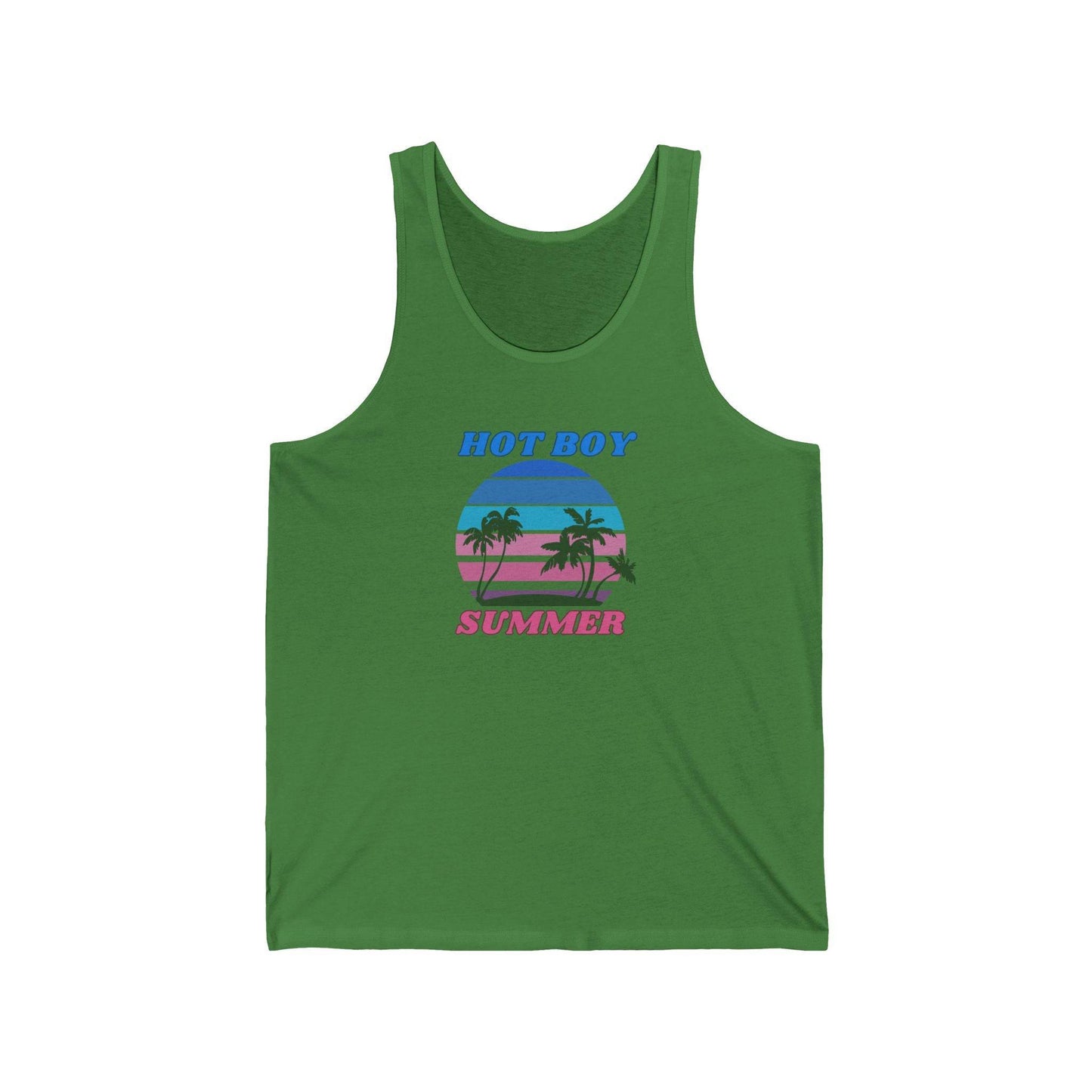 Hot Boy Summer Tank Top - Retro Sunset Pride Beachwear - Goateez Style