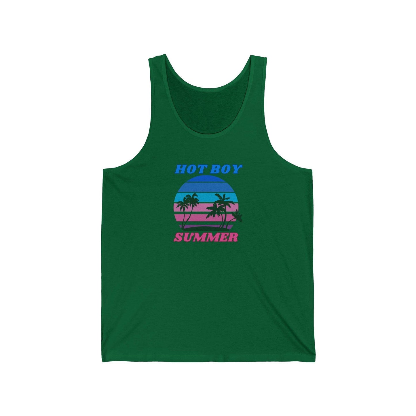 Hot Boy Summer Tank Top - Retro Sunset Pride Beachwear - Goateez Style