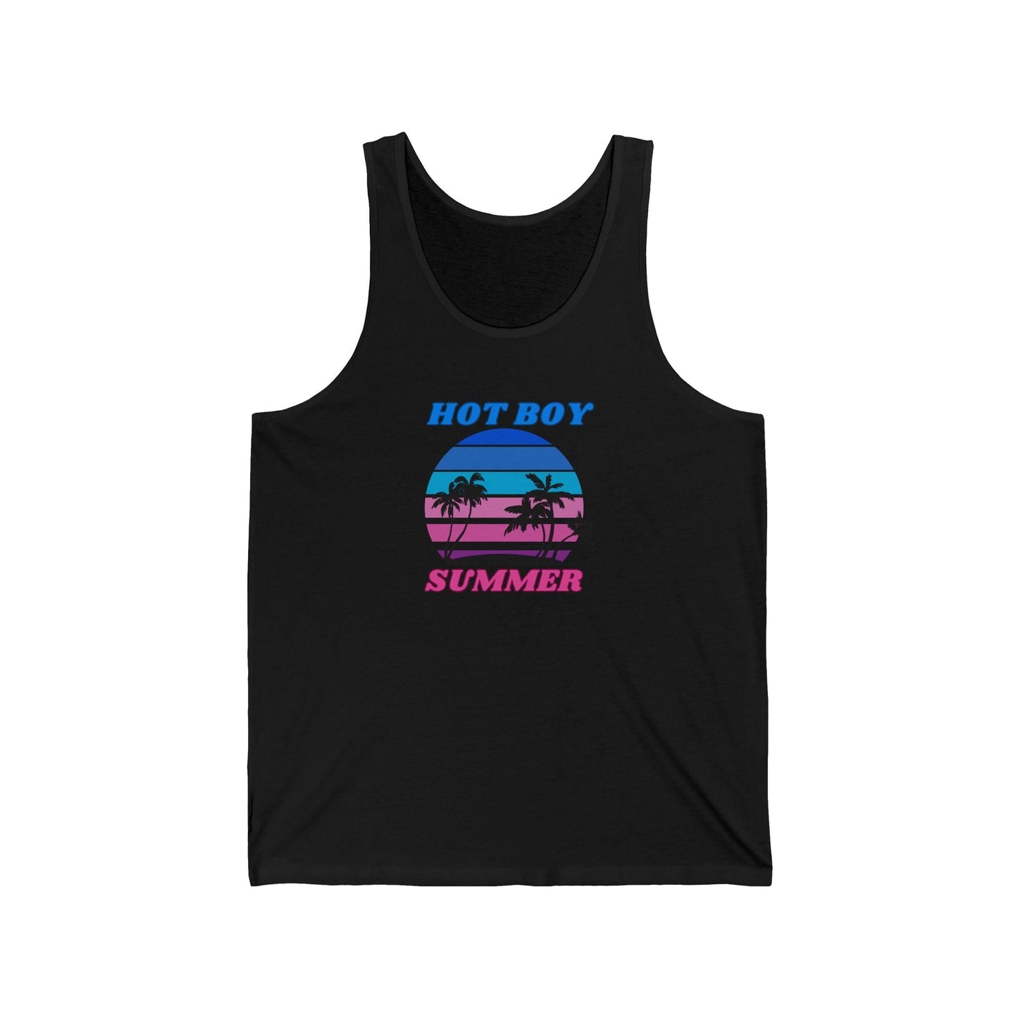 Hot Boy Summer Tank Top - Retro Sunset Pride Beachwear - Goateez Style