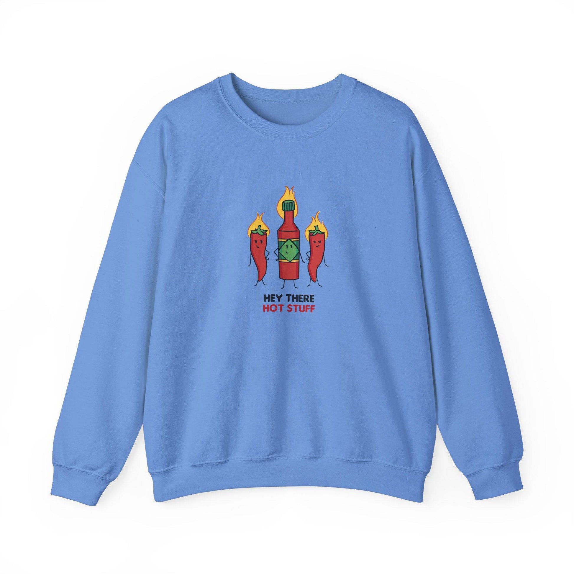 Hot Stuff Funny Hot Sauce and Peppers Sweatshirt - Spicy Humor - Goateez Style