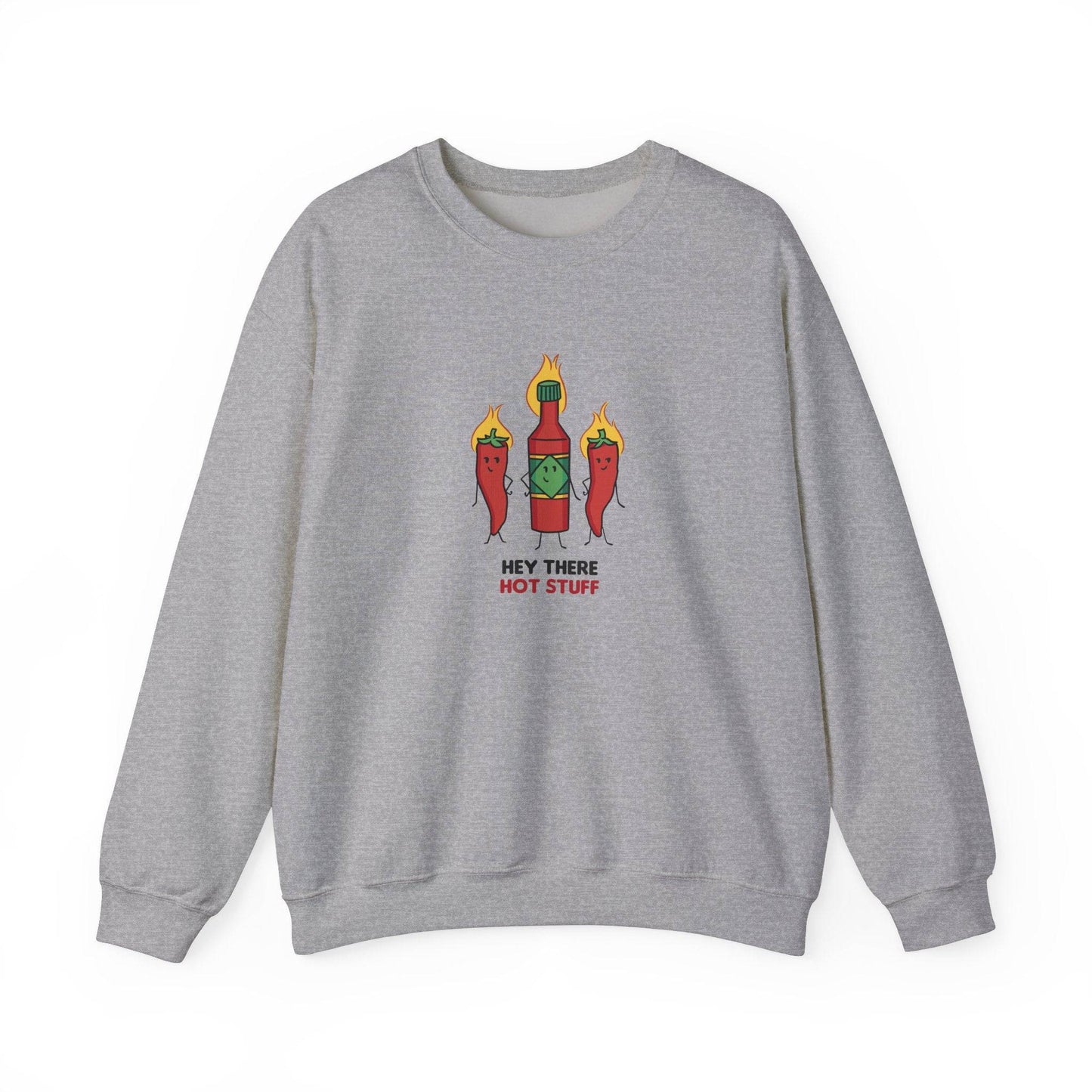 Hot Stuff Funny Hot Sauce and Peppers Sweatshirt - Spicy Humor - Goateez Style