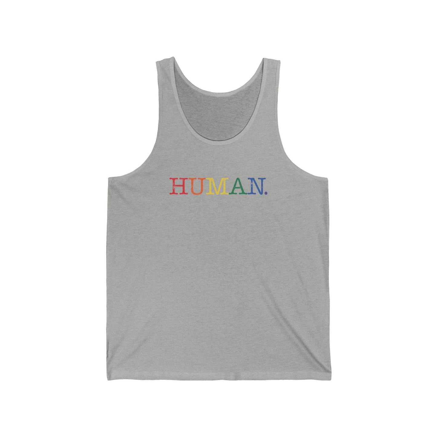 HUMAN. LGBTQ Pride Tank Top - Equality Statement Shirt - Goateez Style