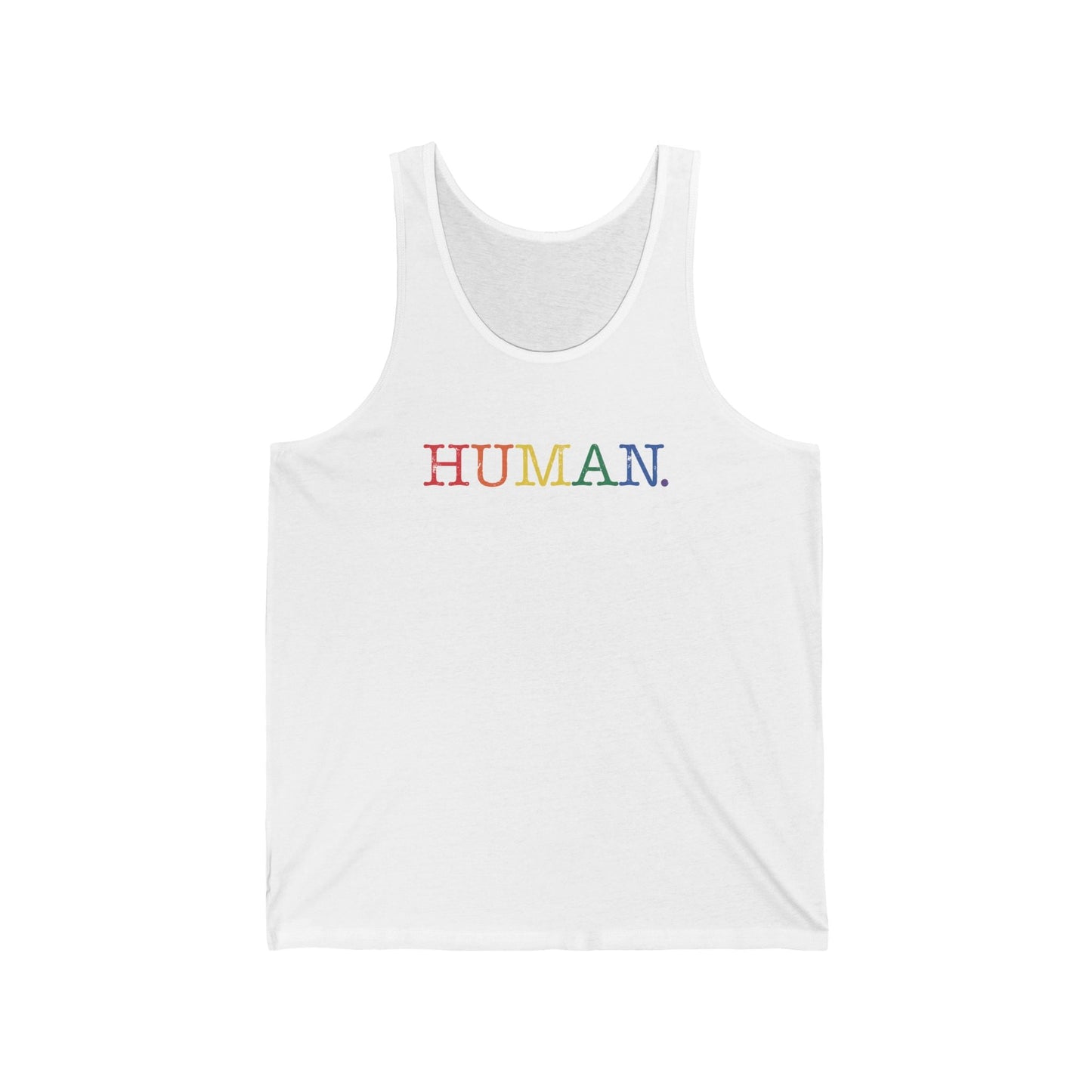 HUMAN. LGBTQ Pride Tank Top - Equality Statement Shirt - Goateez Style