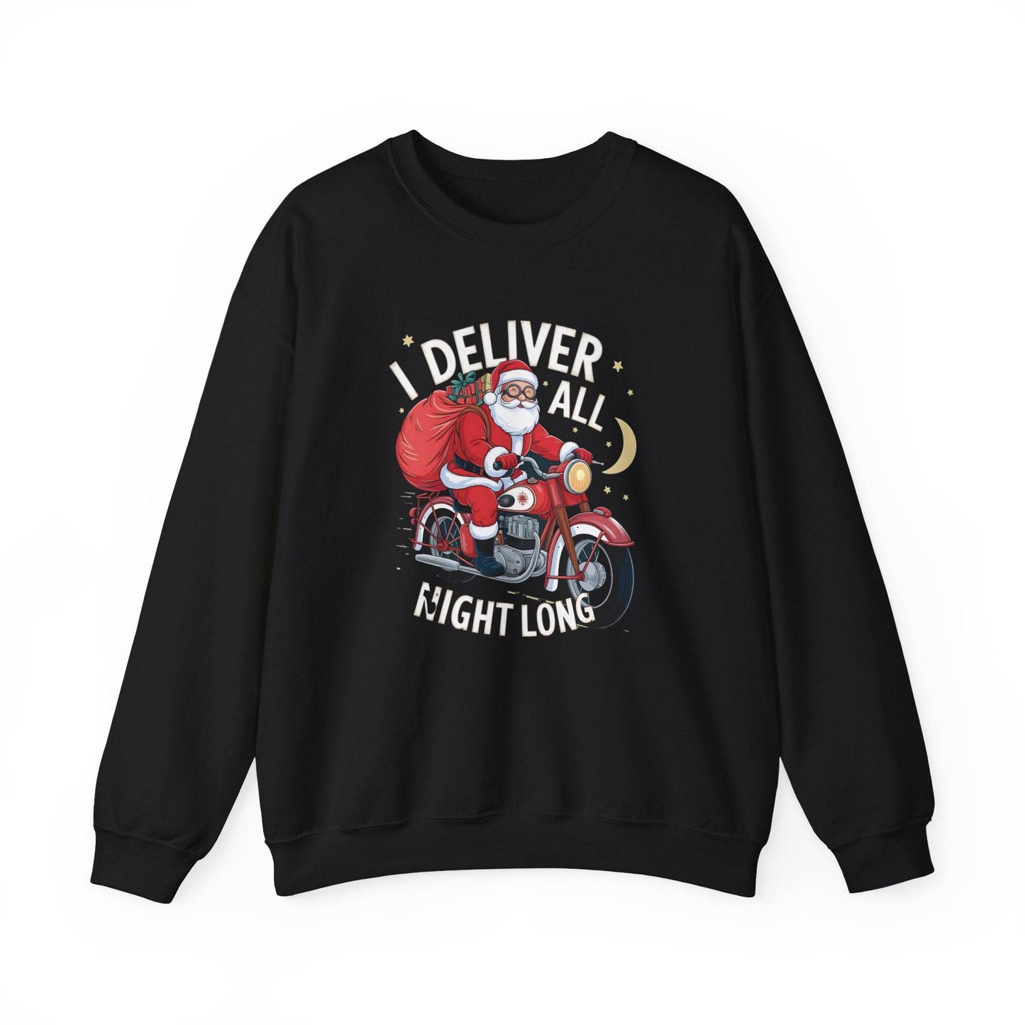 I Deliver All Night Long Santa Sweatshirt – Naughty Holiday Humor - Goateez Style