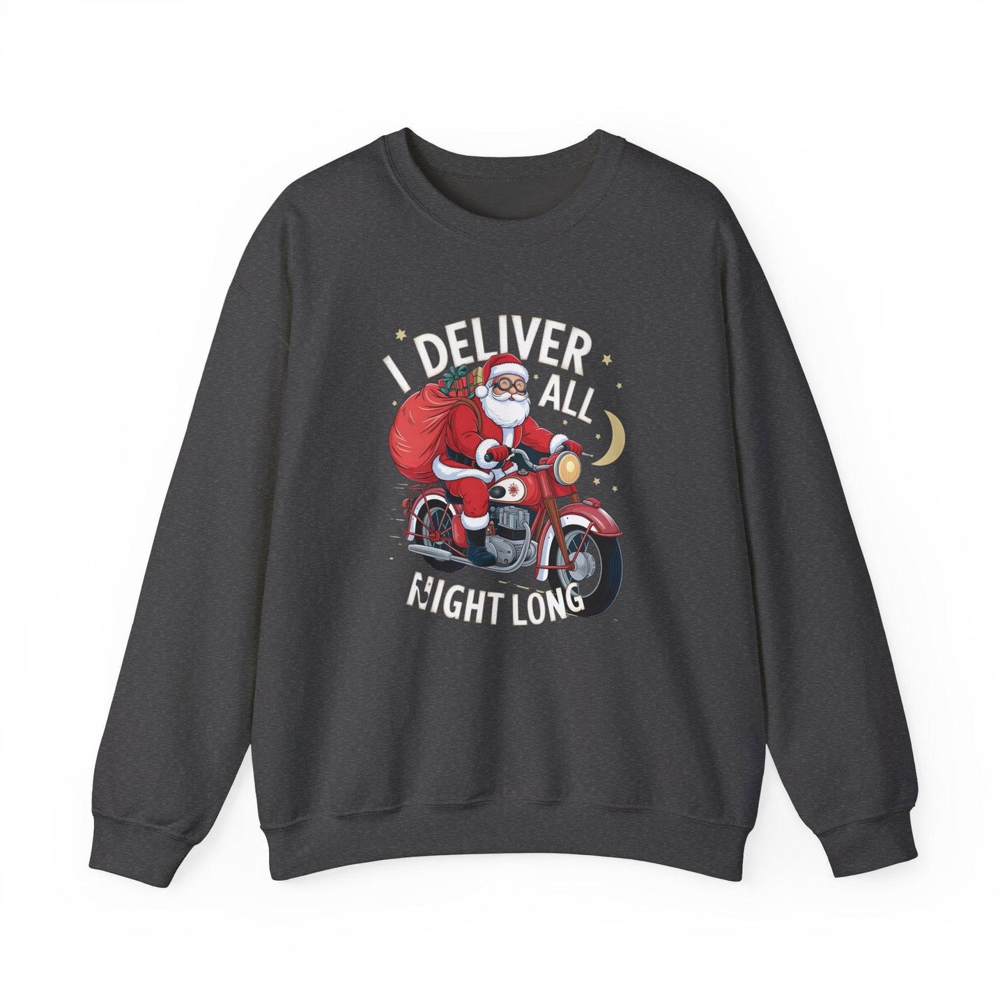 I Deliver All Night Long Santa Sweatshirt – Naughty Holiday Humor - Goateez Style