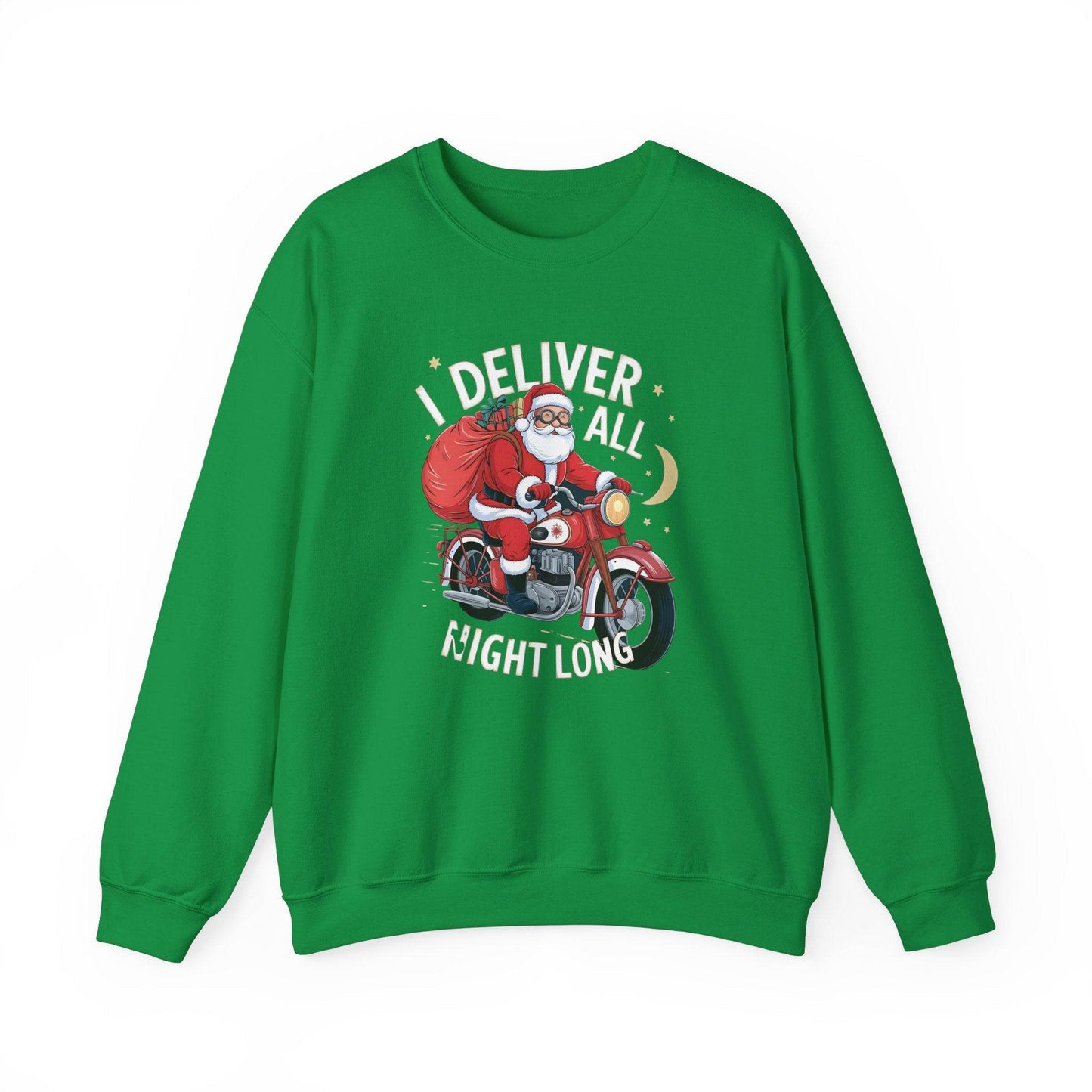 I Deliver All Night Long Santa Sweatshirt – Naughty Holiday Humor - Goateez Style