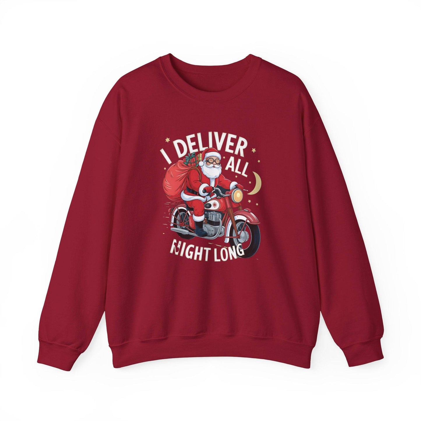 I Deliver All Night Long Santa Sweatshirt – Naughty Holiday Humor - Goateez Style