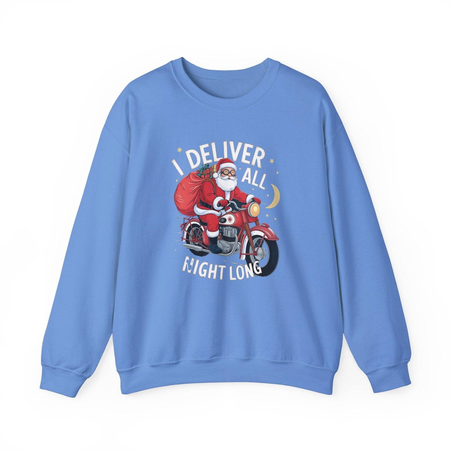 I Deliver All Night Long Santa Sweatshirt – Naughty Holiday Humor - Goateez Style