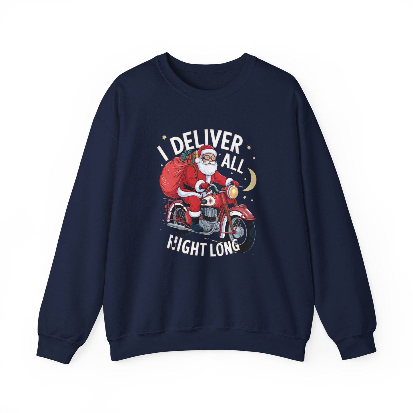 I Deliver All Night Long Santa Sweatshirt – Naughty Holiday Humor - Goateez Style