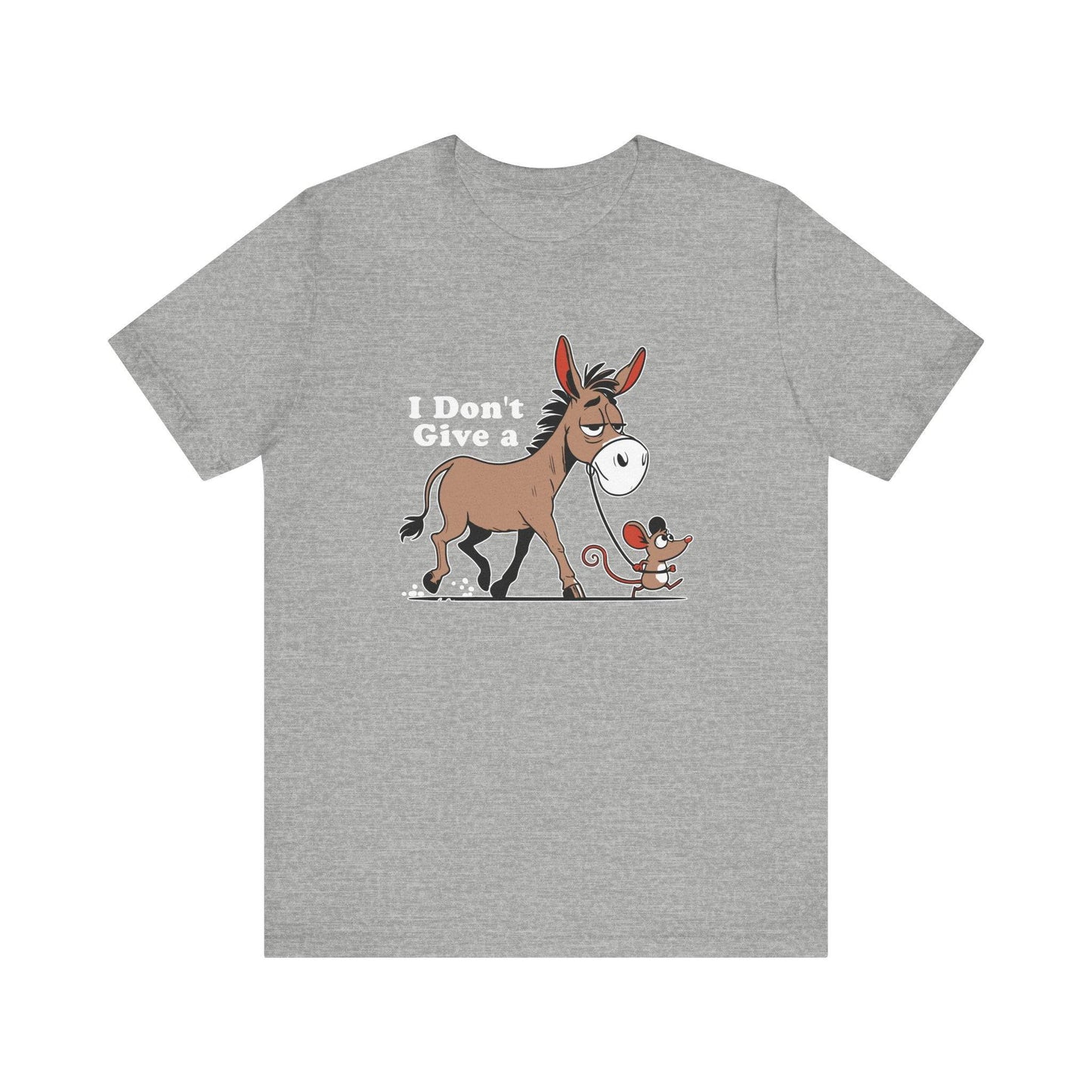 I Don't Give a Rat's Ass T-Shirt - Funny Donkey and Rat Design - Goateez Style