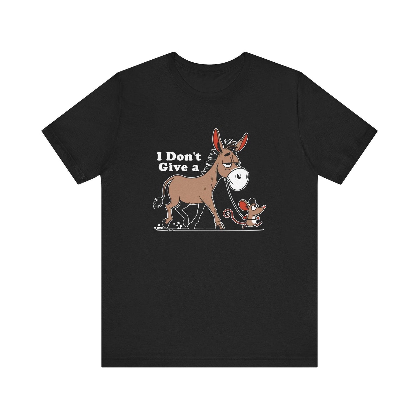 I Don't Give a Rat's Ass T-Shirt - Funny Donkey and Rat Design - Goateez Style