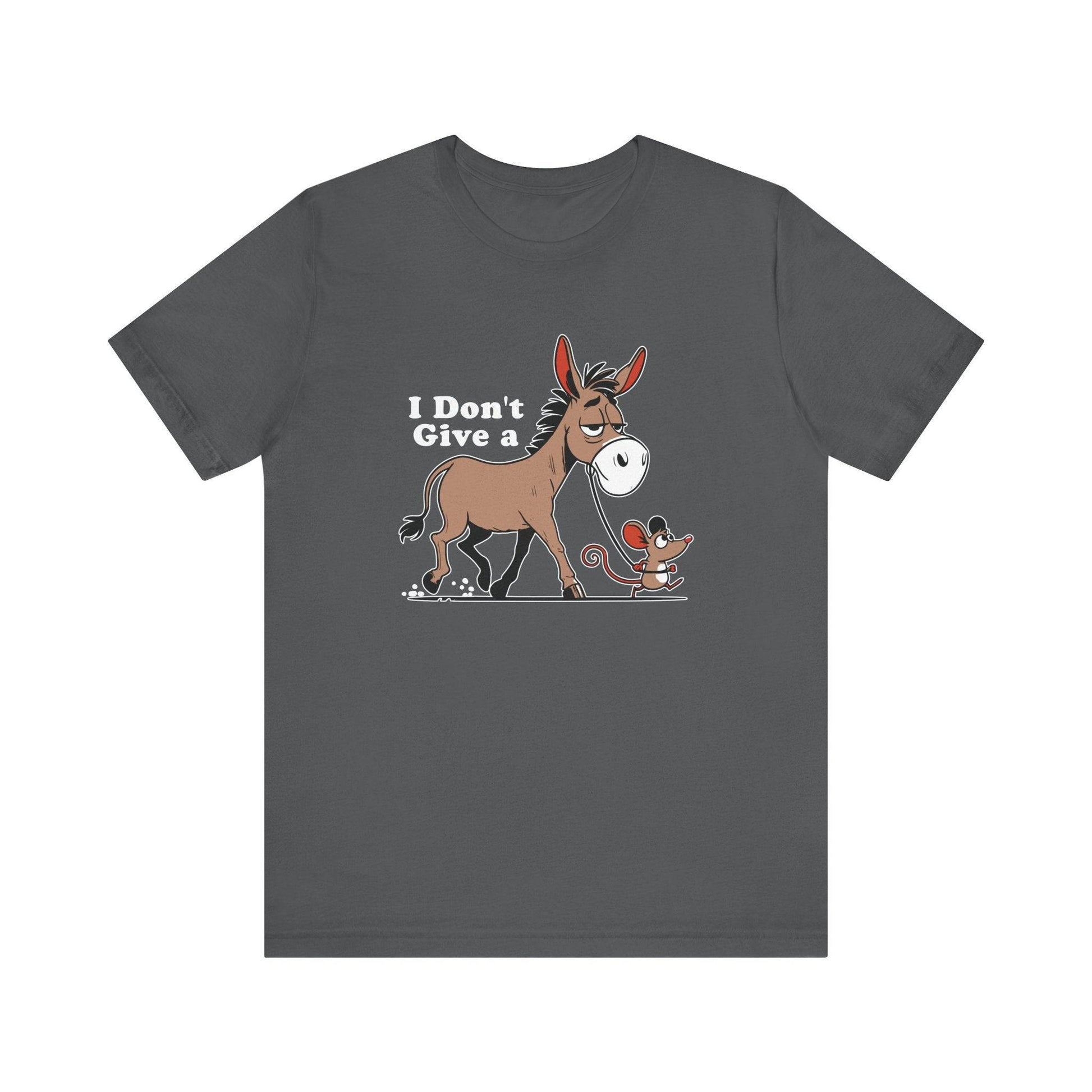 I Don't Give a Rat's Ass T-Shirt - Funny Donkey and Rat Design - Goateez Style