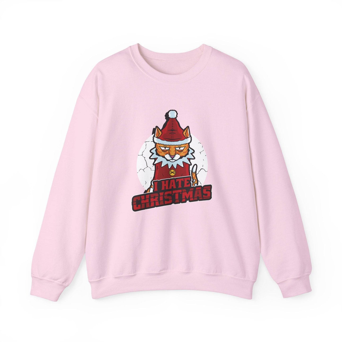 I Hate Christmas Cat Sweatshirt - Funny Anti - Holiday Design - Goateez Style