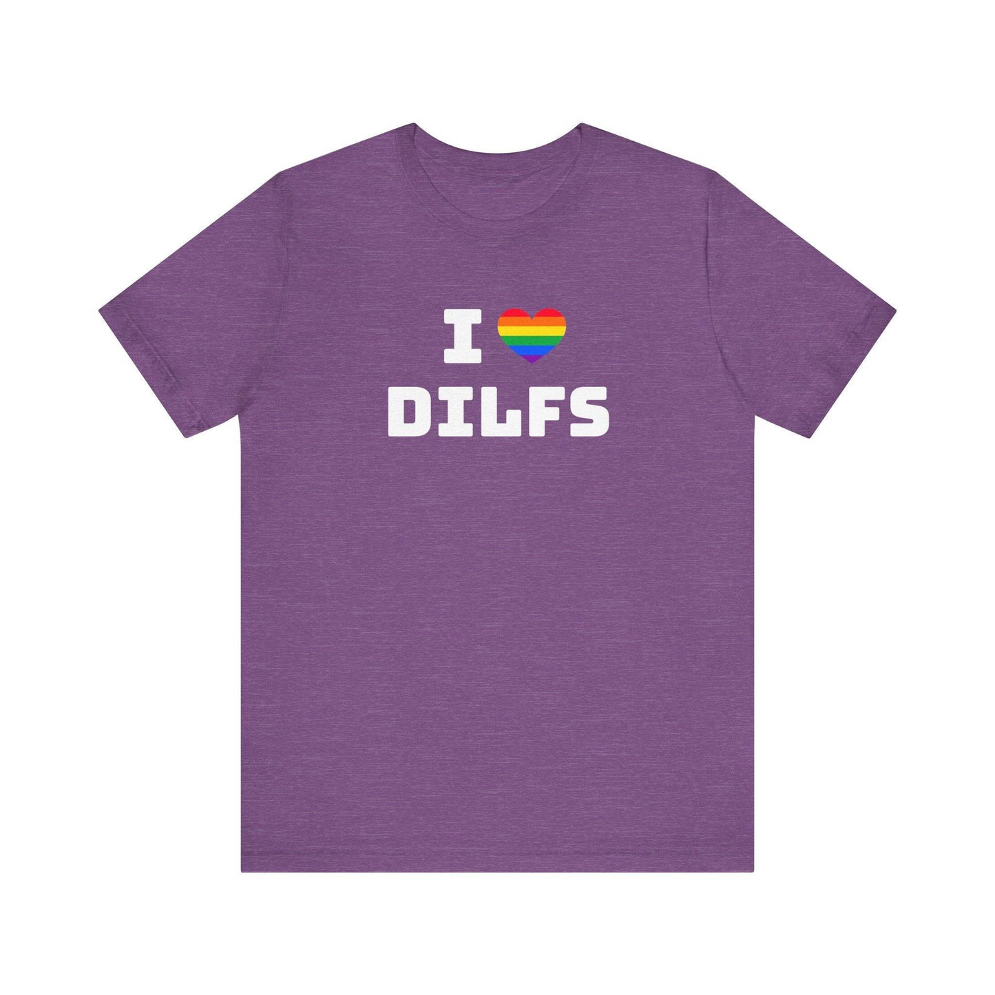 I Heart DILFs Rainbow T-Shirt - Funny LGBT Pride Tee - Goateez Style