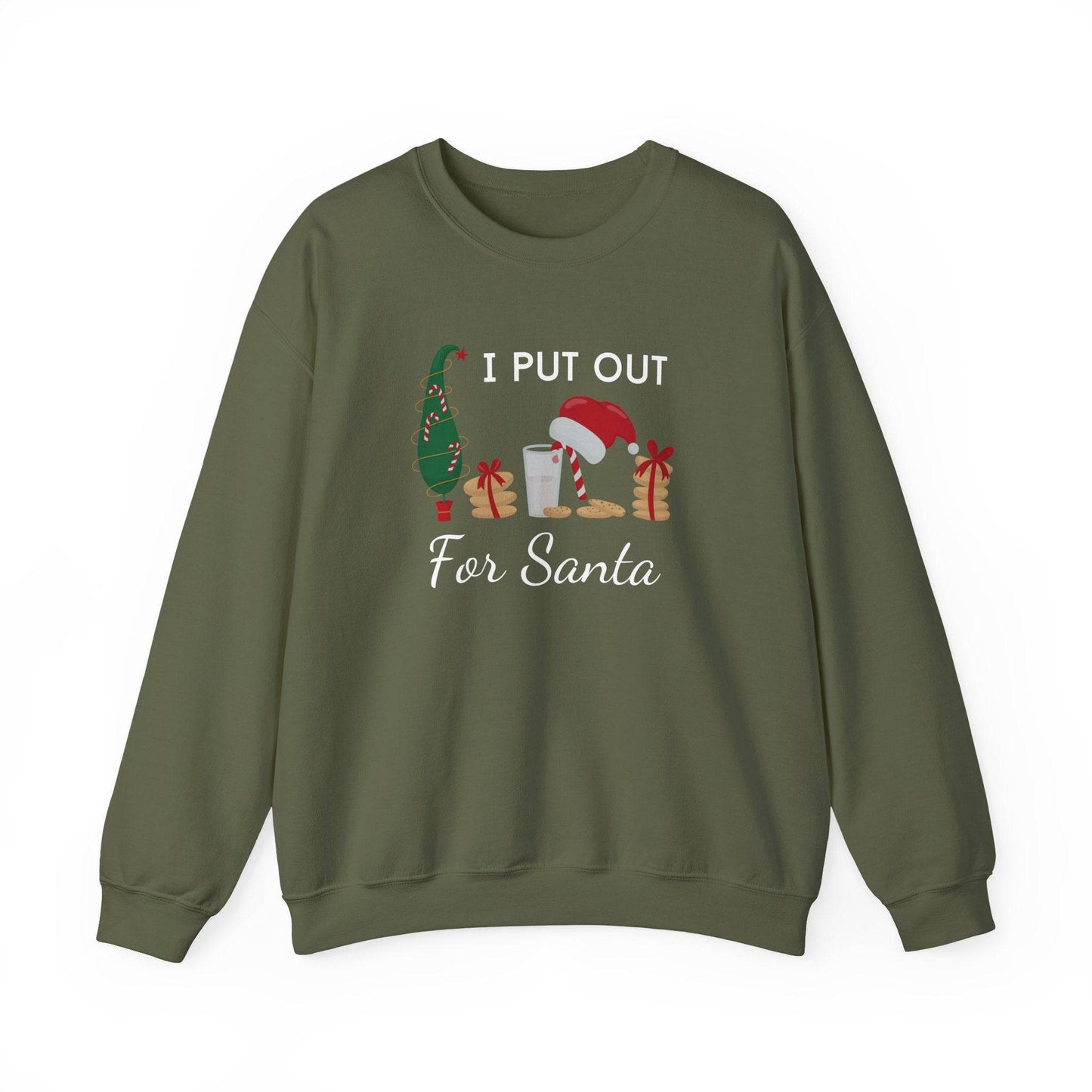 I Put Out for Santa Sweatshirt - Funny Holiday Christmas Humor - Goateez Style