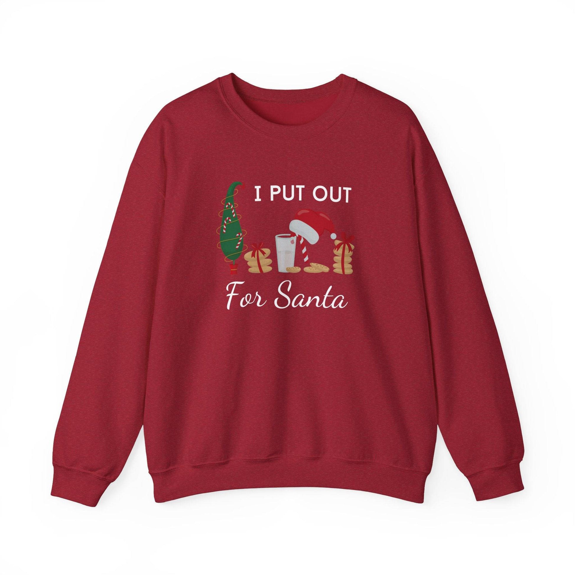 I Put Out for Santa Sweatshirt - Funny Holiday Christmas Humor - Goateez Style