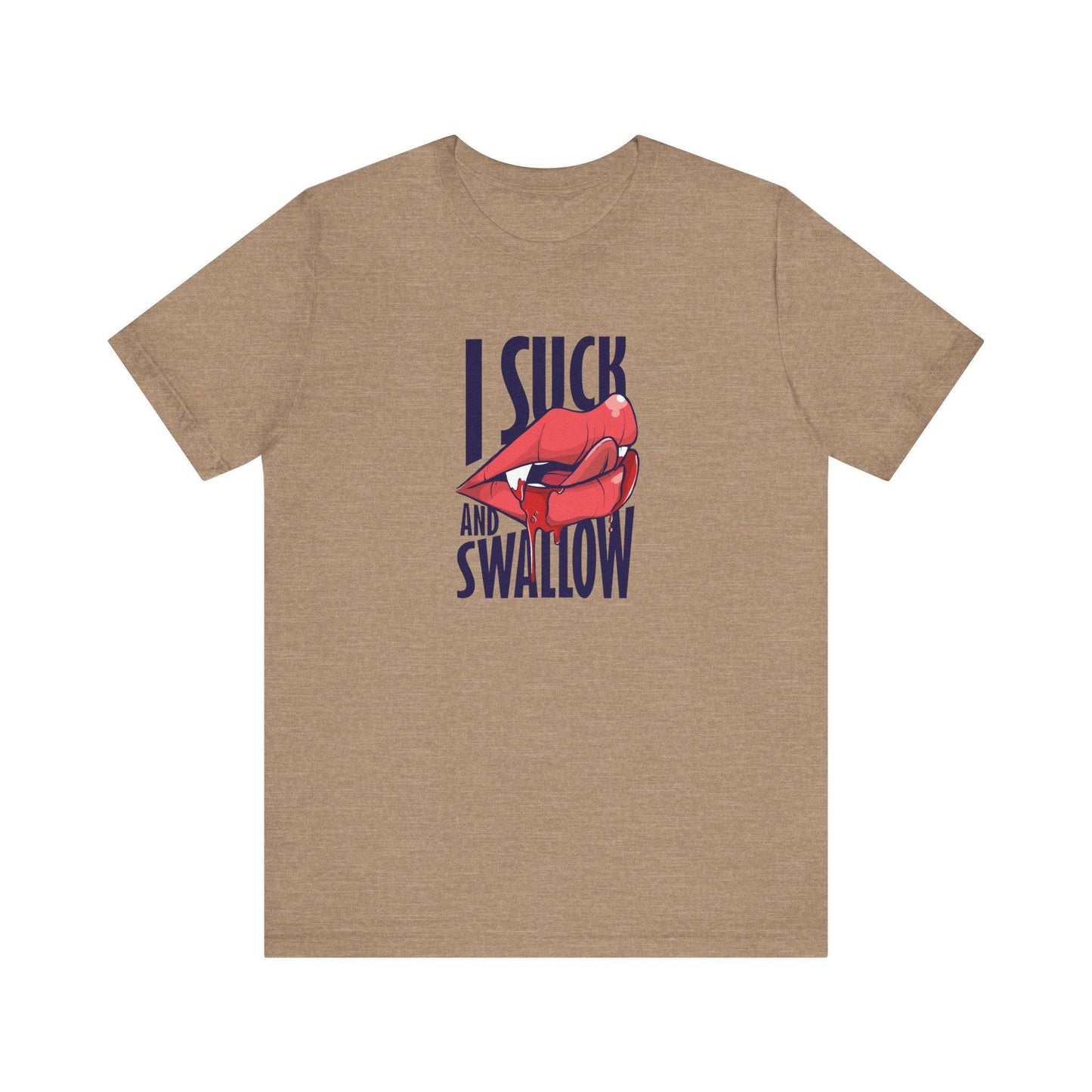 I Suck and Swallow - Bold Lips Graphic T-Shirt - Goateez Style