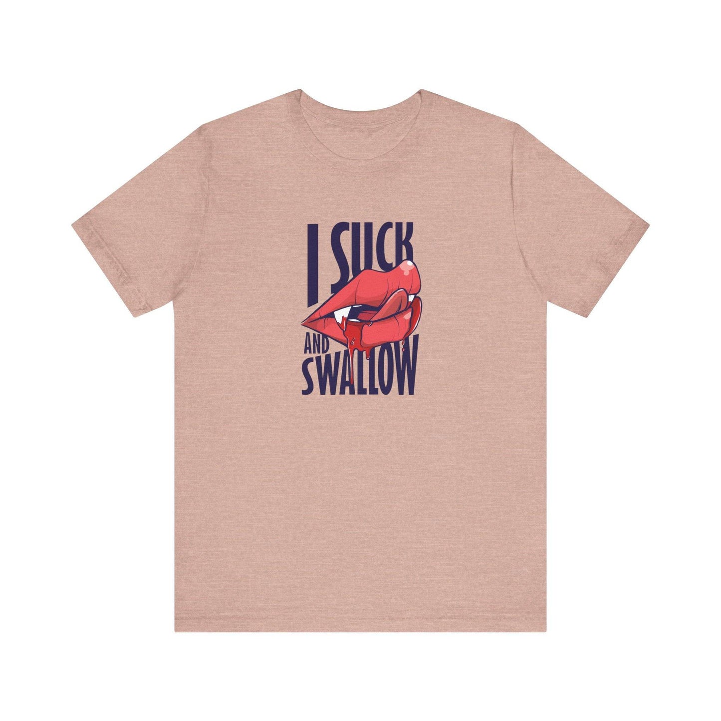 I Suck and Swallow - Bold Lips Graphic T-Shirt - Goateez Style