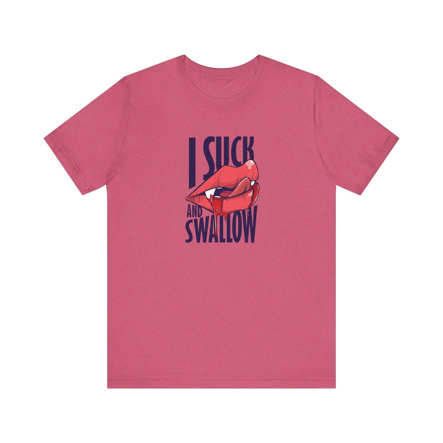 I Suck and Swallow - Bold Lips Graphic T-Shirt - Goateez Style