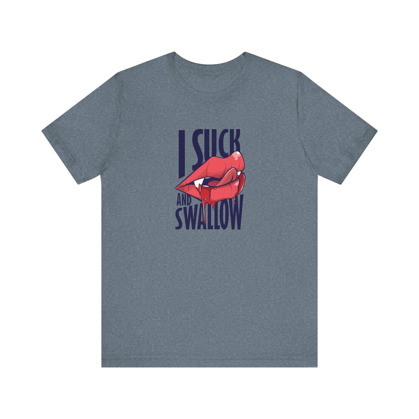 I Suck and Swallow - Bold Lips Graphic T-Shirt - Goateez Style