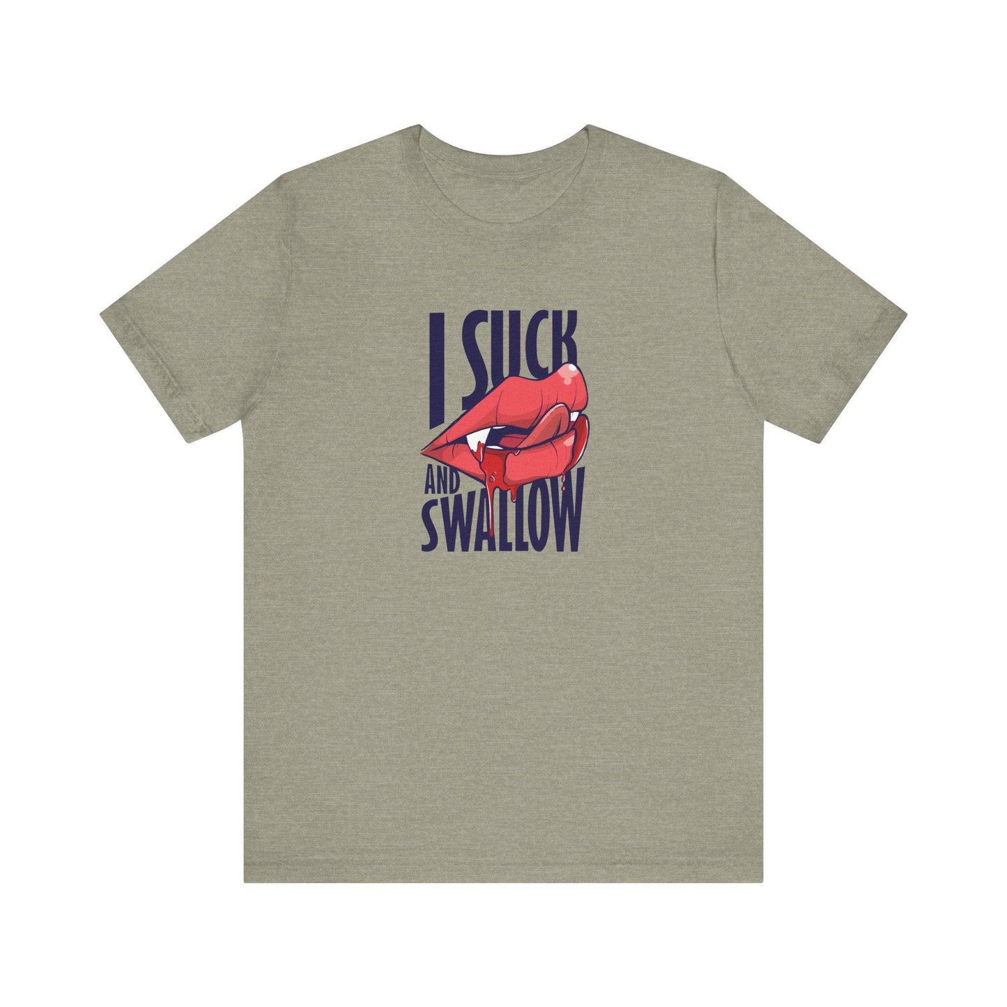 I Suck and Swallow - Bold Lips Graphic T-Shirt - Goateez Style