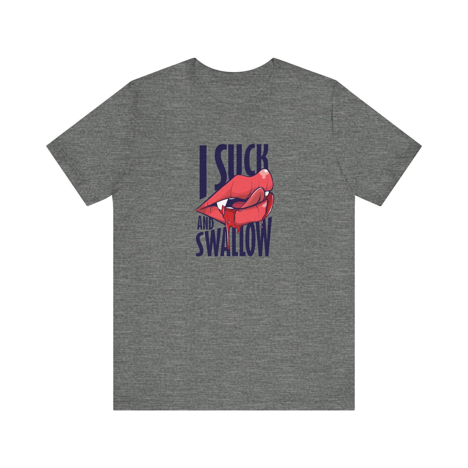 I Suck and Swallow - Bold Lips Graphic T-Shirt - Goateez Style