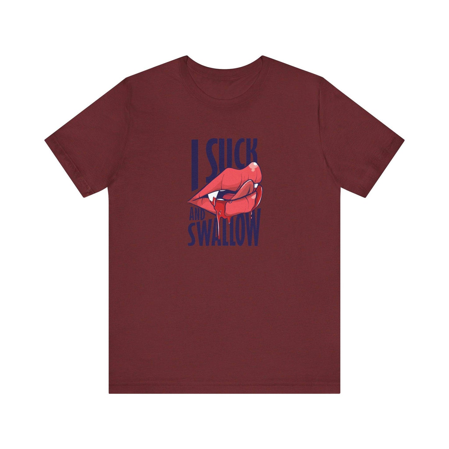 I Suck and Swallow - Bold Lips Graphic T-Shirt - Goateez Style