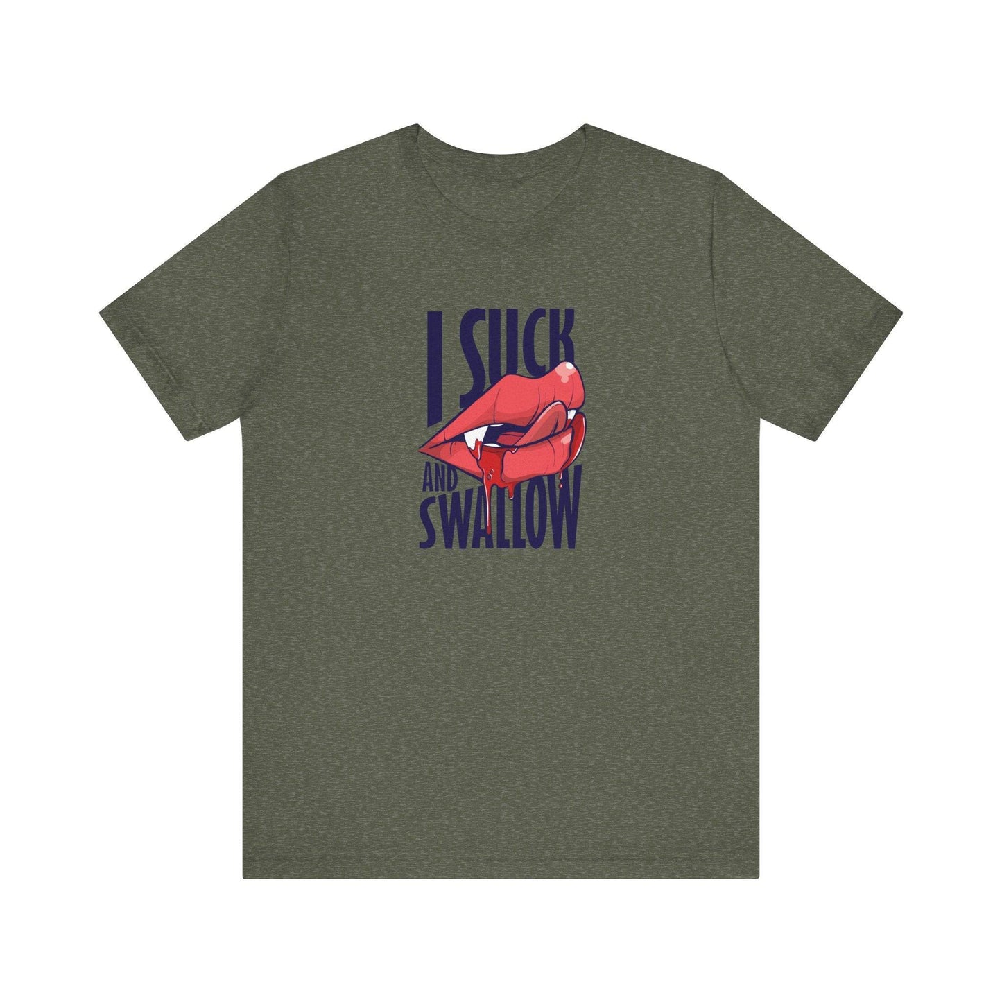 I Suck and Swallow - Bold Lips Graphic T-Shirt - Goateez Style