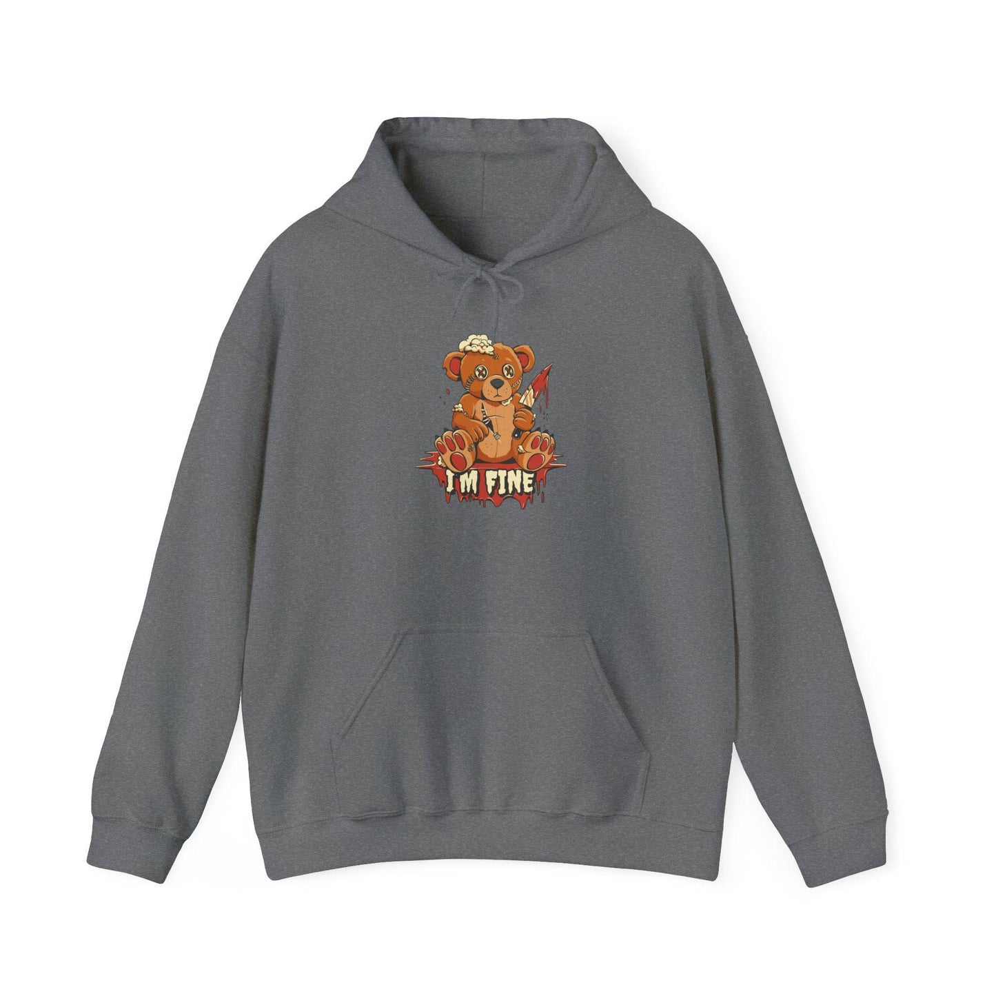 I'm Fine - Teddy Bear Hoodie - FNAF Inspired Creepy Cute Design - Goateez Style