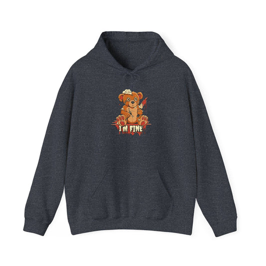 I'm Fine - Teddy Bear Hoodie - FNAF Inspired Creepy Cute Design - Goateez Style