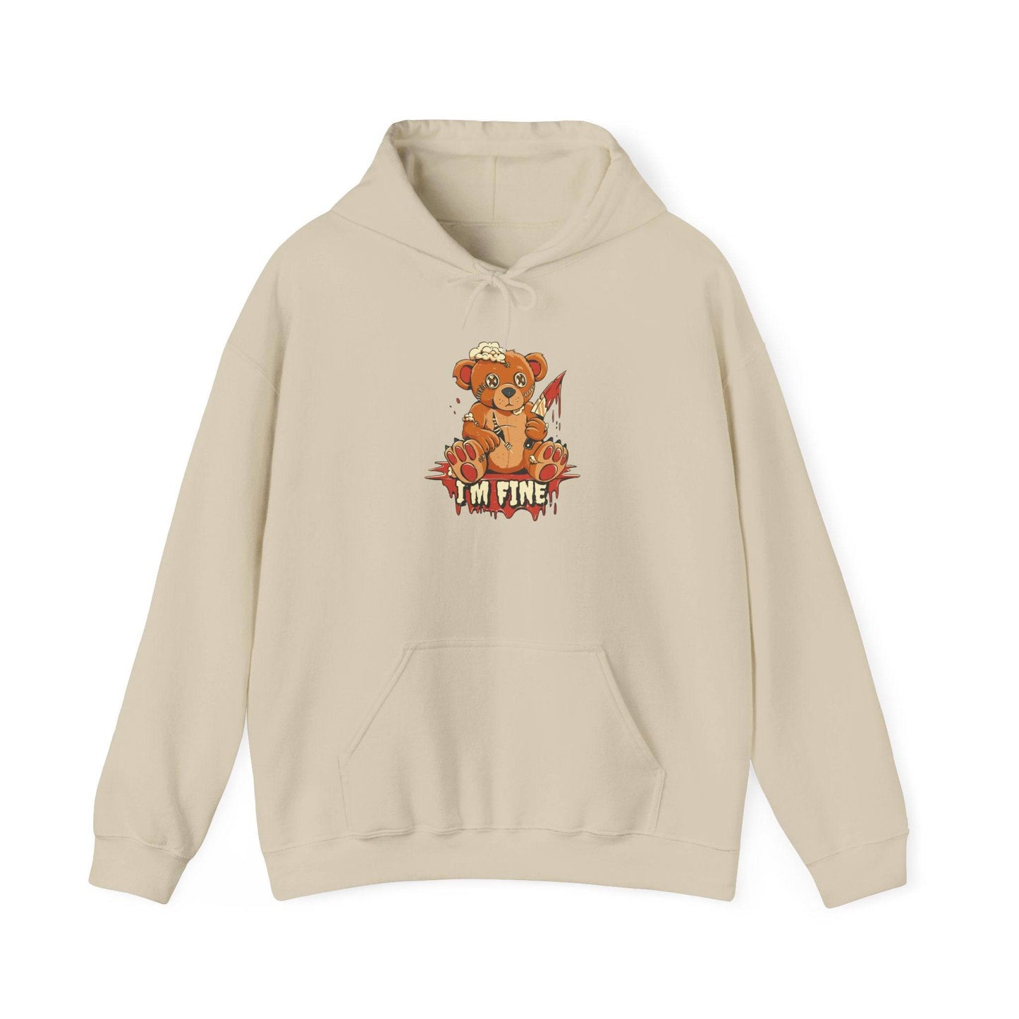 I'm Fine - Teddy Bear Hoodie - FNAF Inspired Creepy Cute Design - Goateez Style