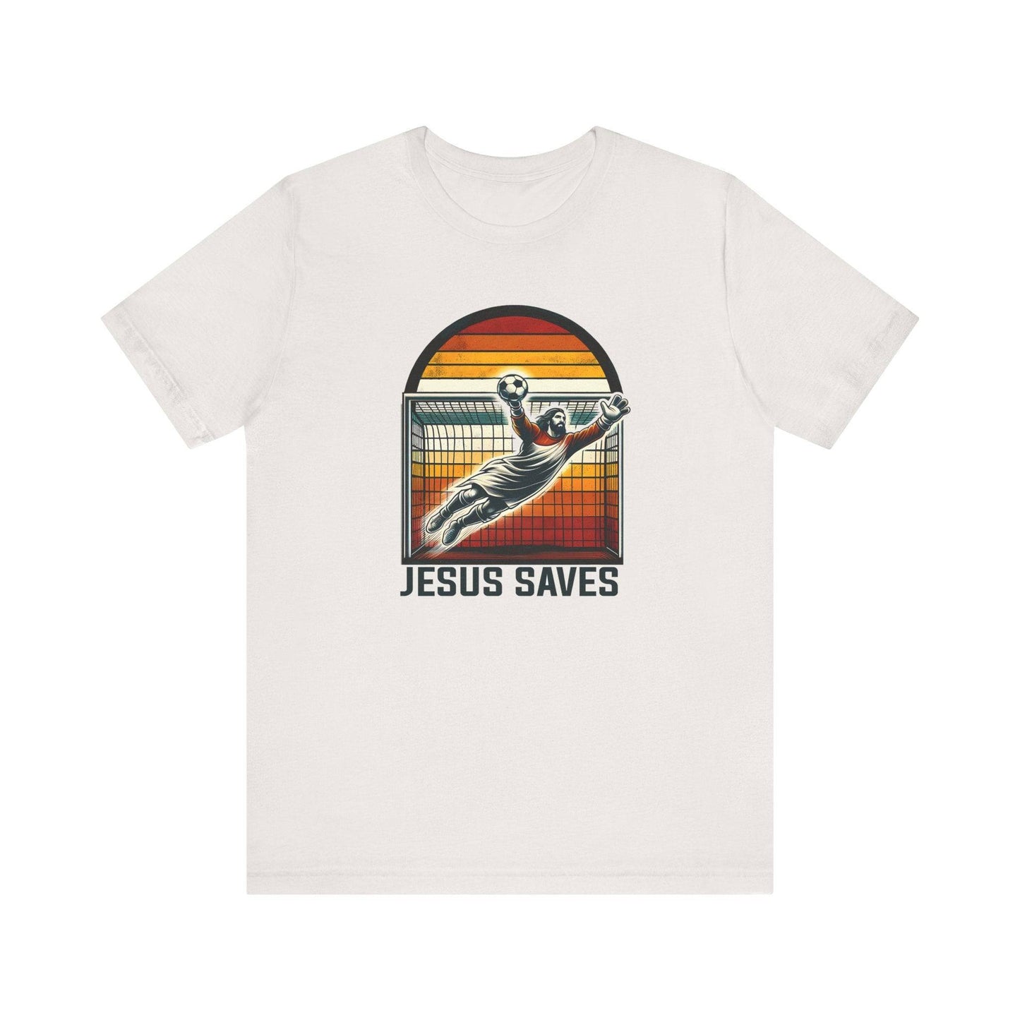 Jesus Saves Funny Soccer T-Shirt - Goateez Style