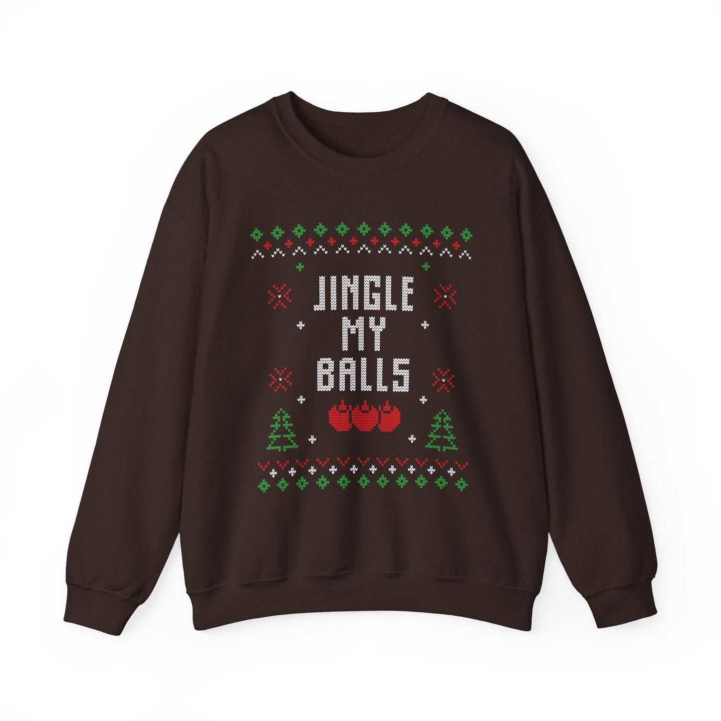 Jingle My Balls Funny Christmas Sweatshirt - Ugly Sweater Humor - Goateez Style