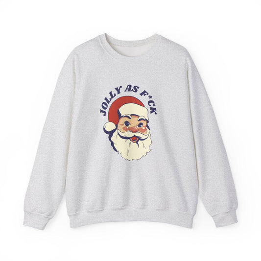 Jolly as F*ck Funny Santa Christmas Sweatshirt Gift - Goateez Style