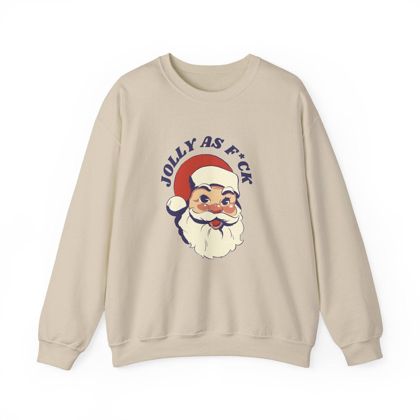 Jolly as F*ck Funny Santa Christmas Sweatshirt Gift - Goateez Style