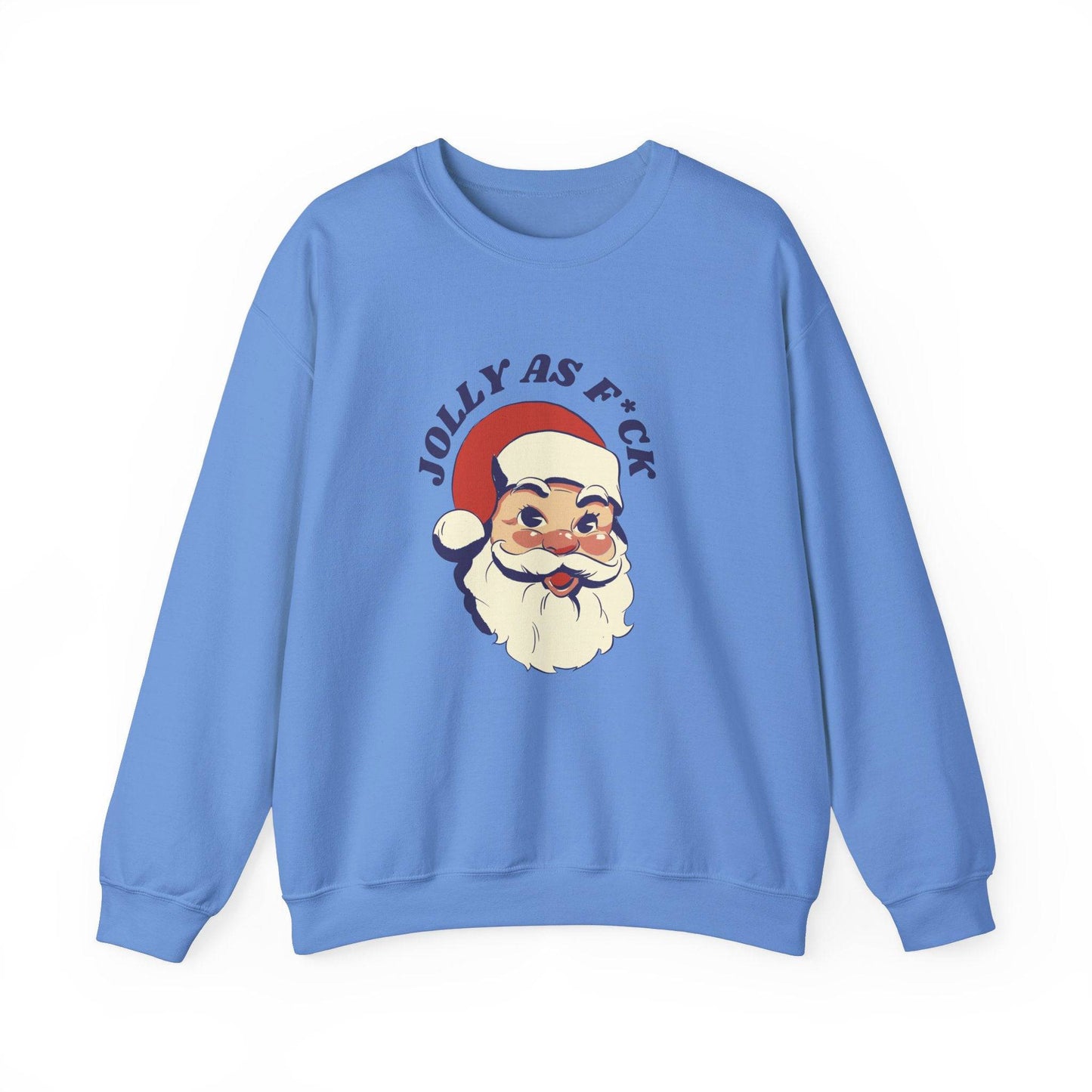 Jolly as F*ck Funny Santa Christmas Sweatshirt Gift - Goateez Style