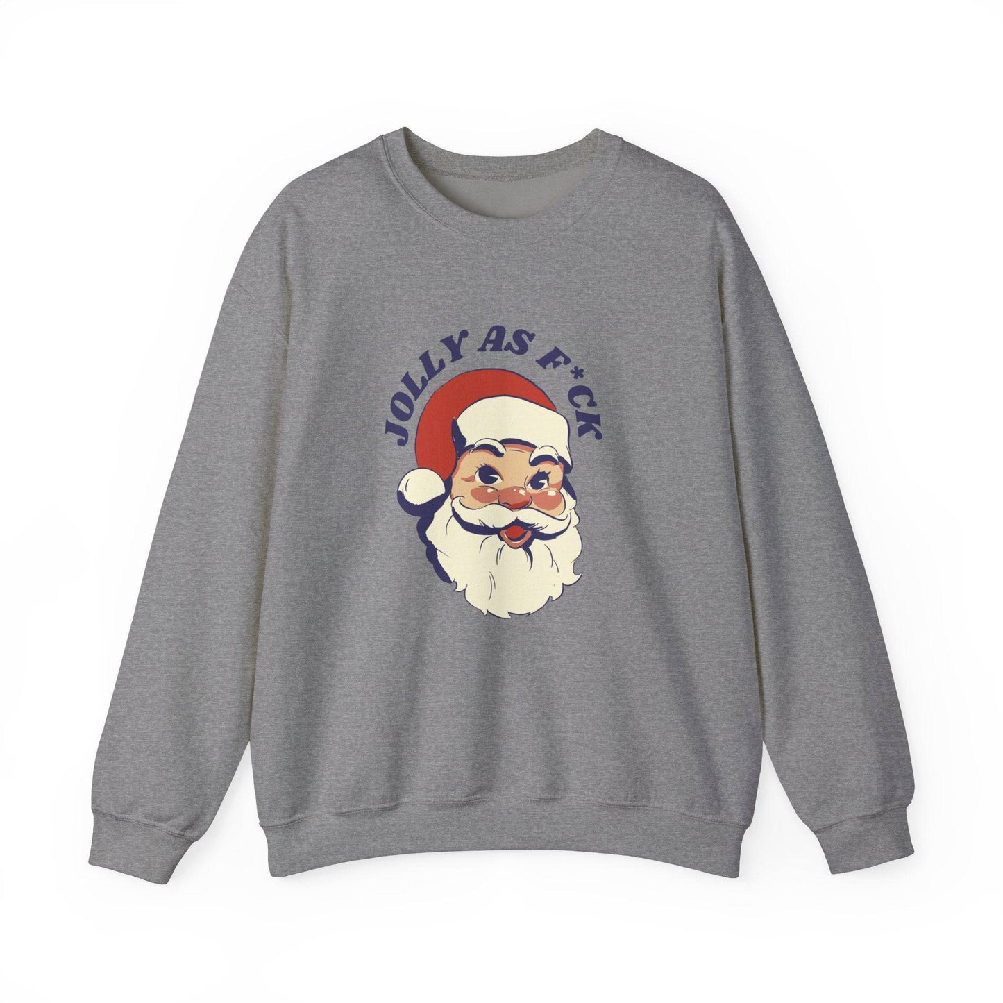 Jolly as F*ck Funny Santa Christmas Sweatshirt Gift - Goateez Style
