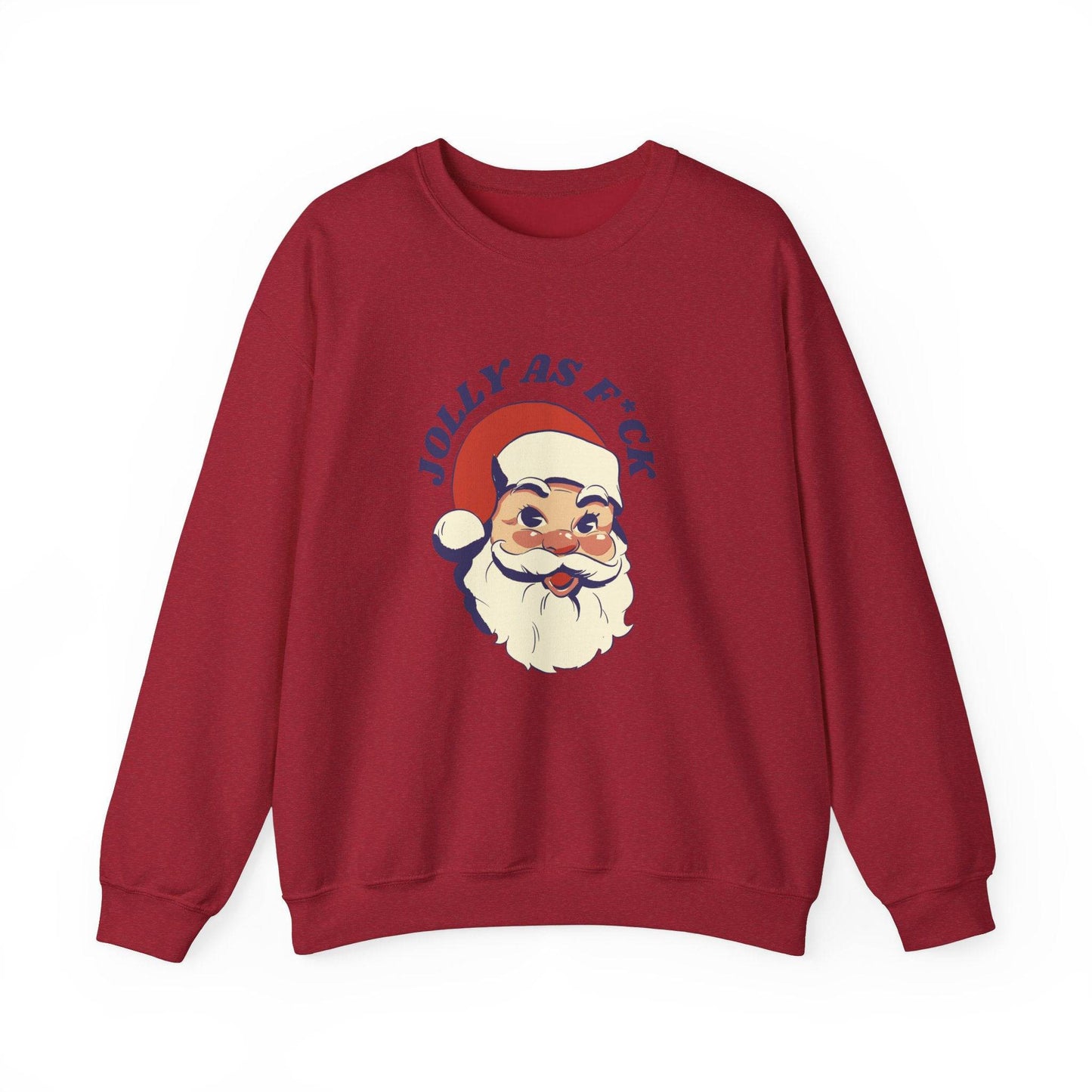 Jolly as F*ck Funny Santa Christmas Sweatshirt Gift - Goateez Style