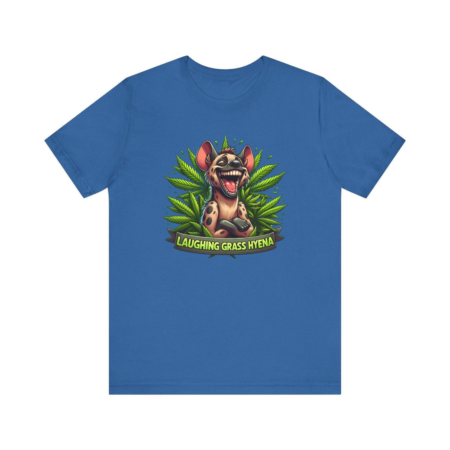 Laughing Grass Hyena T-Shirt - Funny Cannabis Graphic Tee - Goateez Style