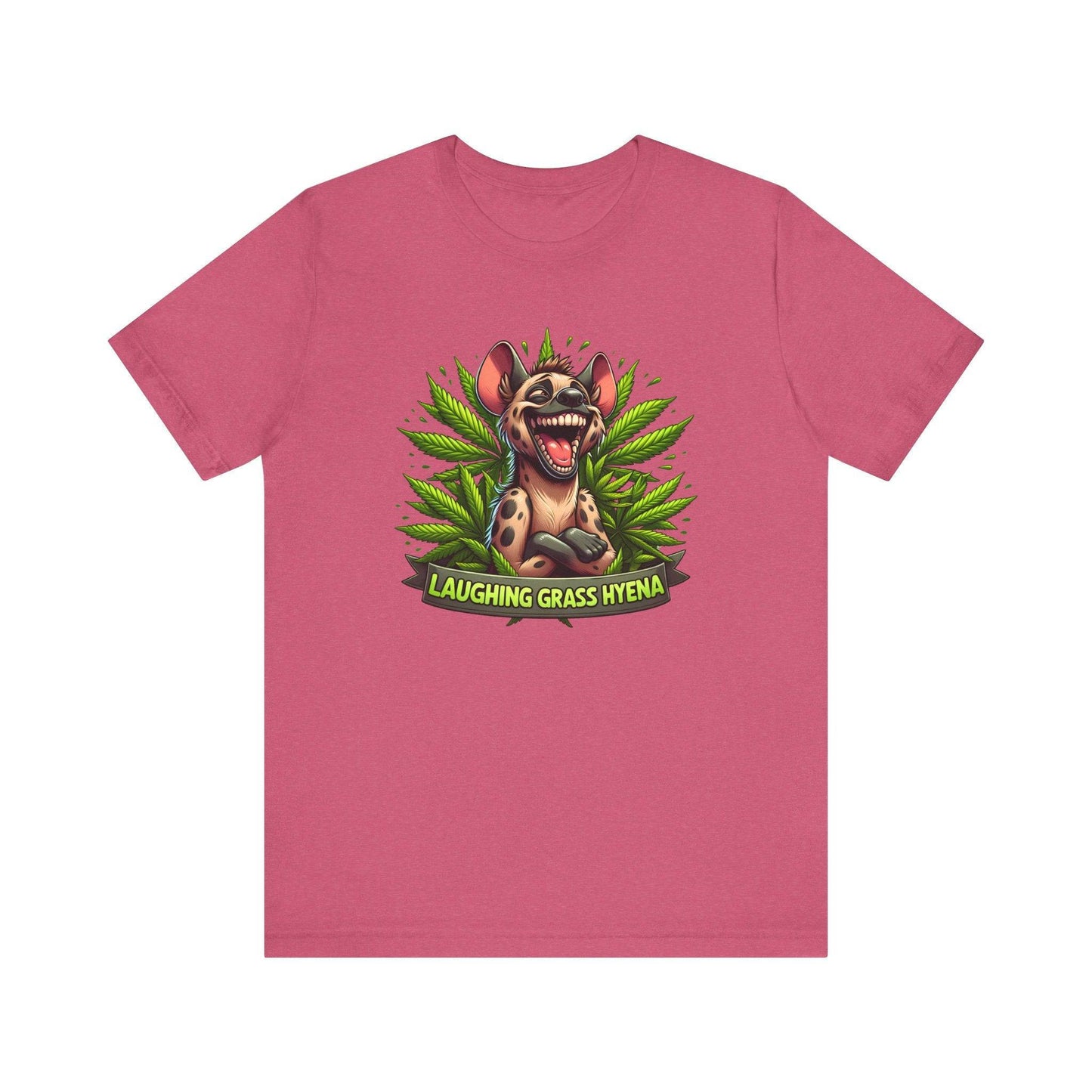 Laughing Grass Hyena T-Shirt - Funny Cannabis Graphic Tee - Goateez Style