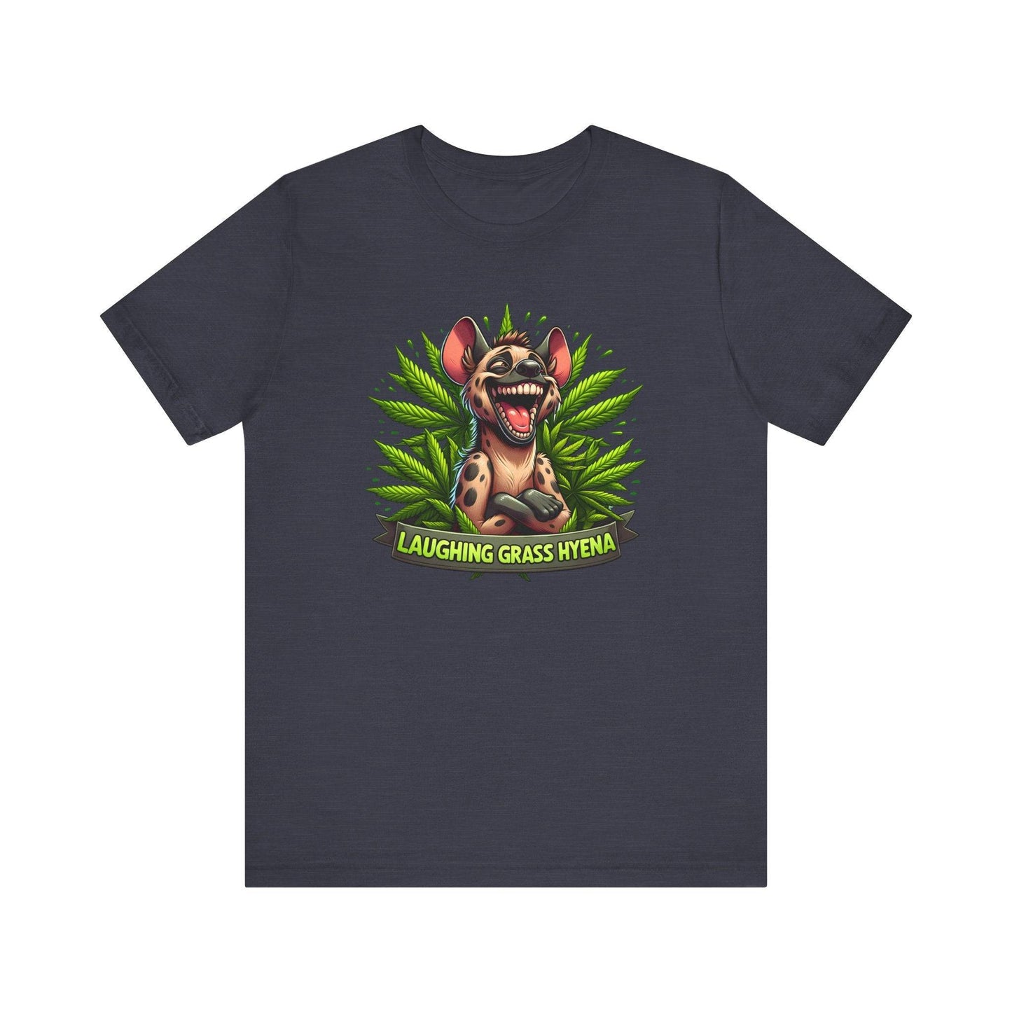 Laughing Grass Hyena T-Shirt - Funny Cannabis Graphic Tee - Goateez Style