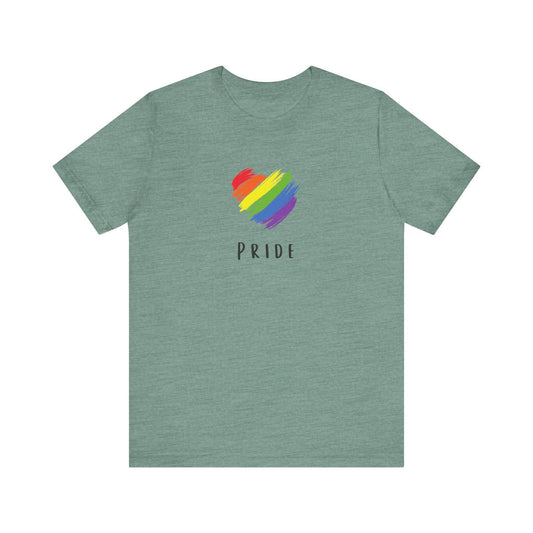 LGBTQ Pride Rainbow Heart T-Shirt - Goateez Style