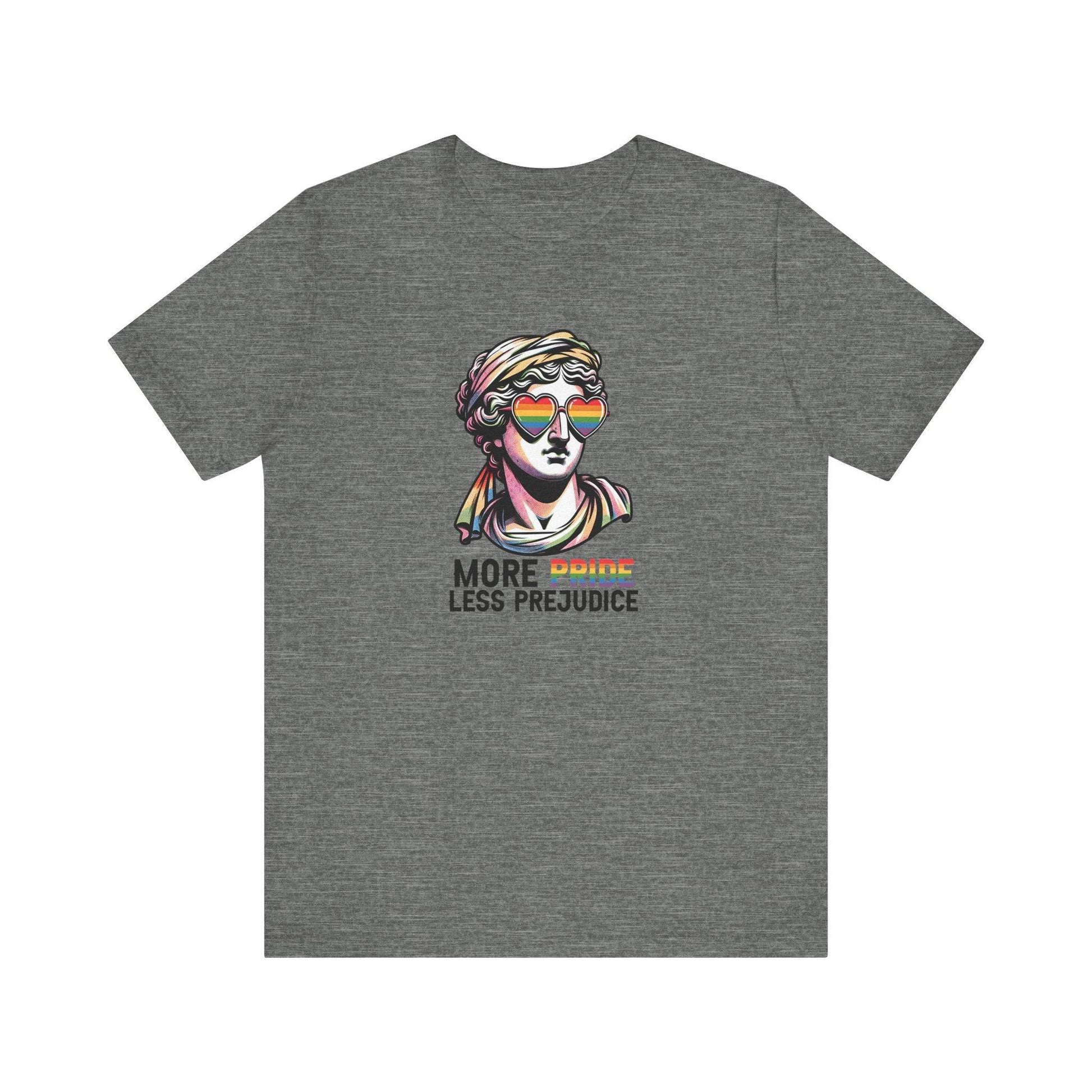 LGBTQ Pride Statue T-Shirt - Rainbow Heart Sunglasses Tee - Goateez Style